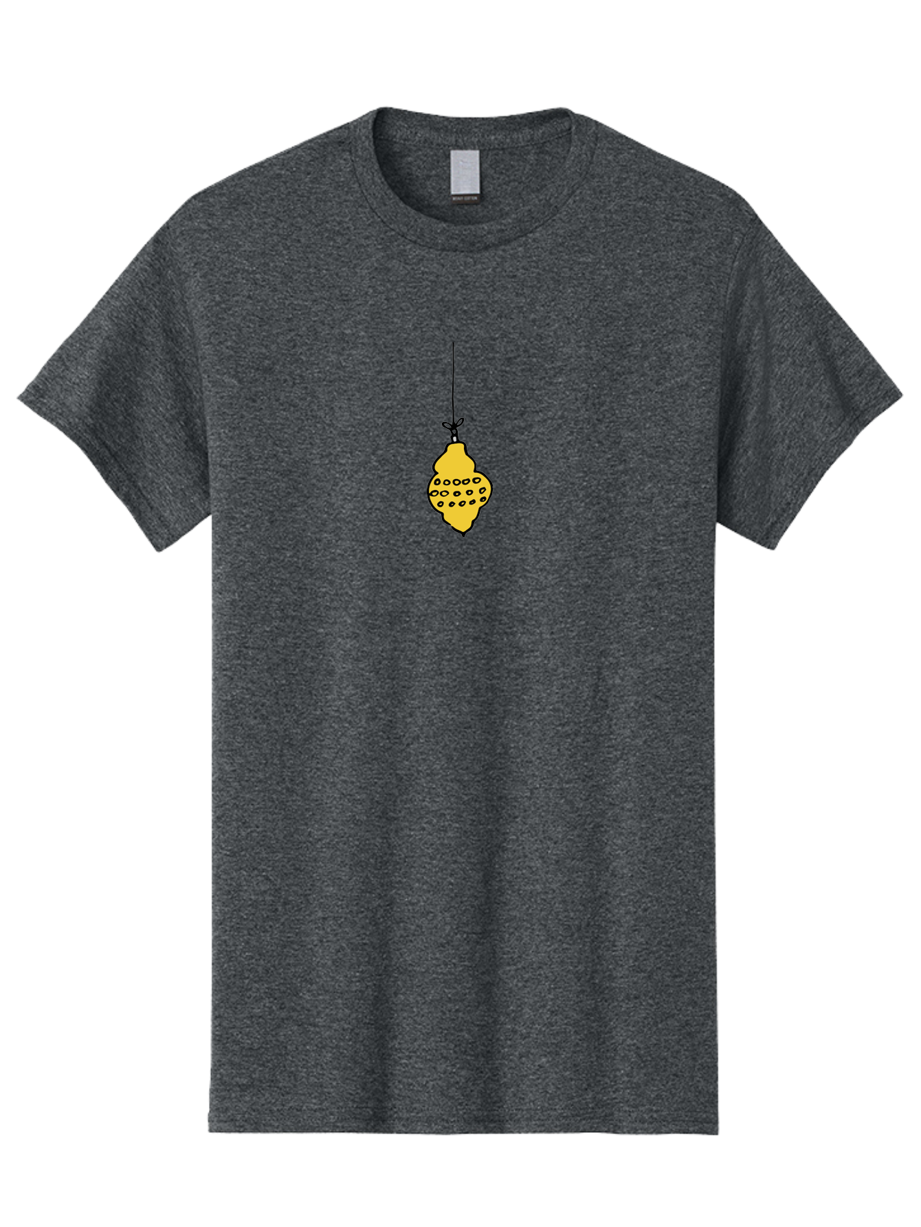 Lemon Men'S Graphic Tee, 100% Cotton, Comfortable Casual Summer Wear, Machine Washable, Lemon Hanging On String, Citrus Fruit, Yellow Lemon, Cartoon Lemon, Simple Design, Festive Decoration, Quirky Art - Aaa967 7