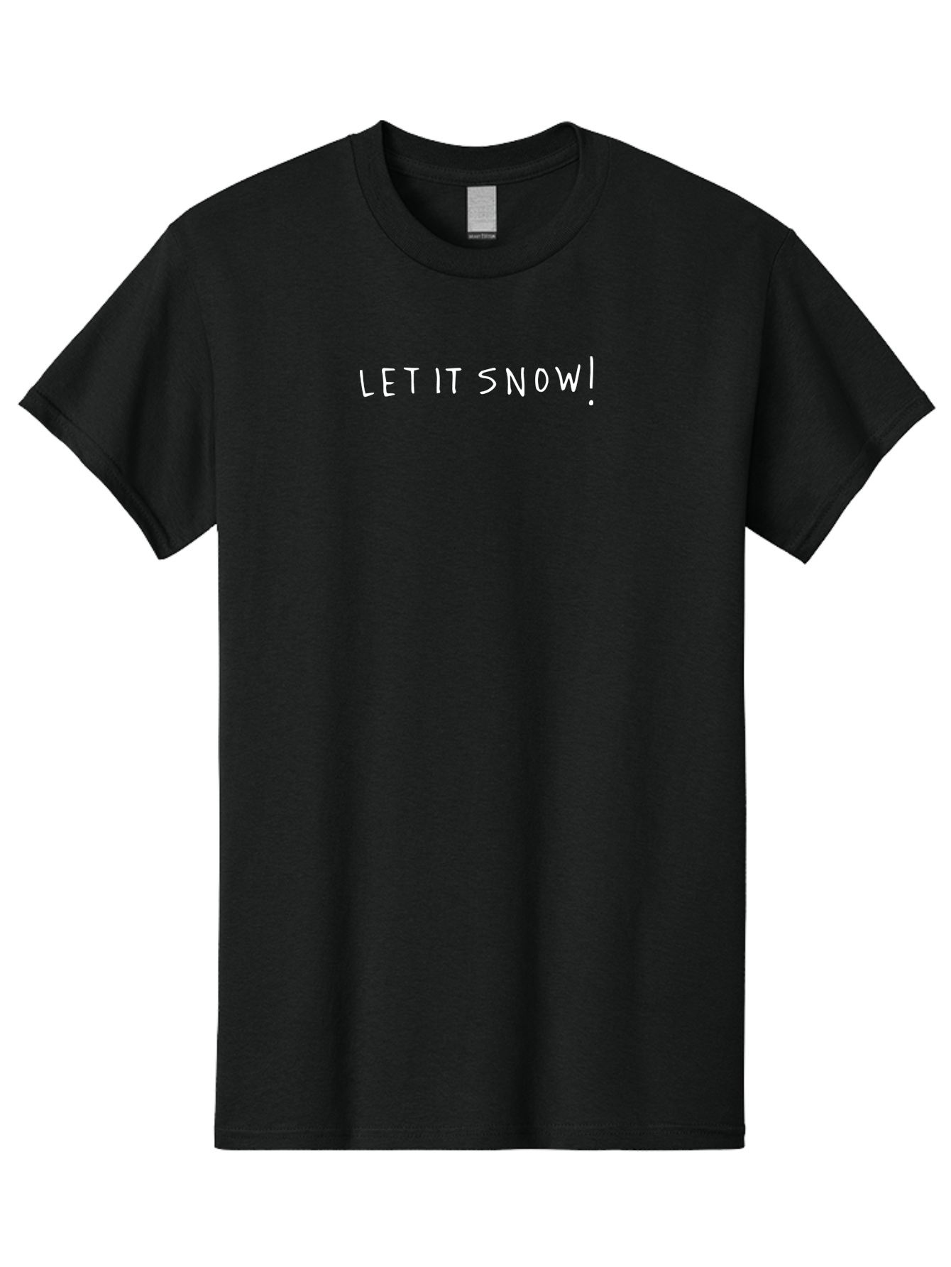 Let-It-Snow Men'S Graphic Tee, 100% Cotton, Comfortable Casual Summer Wear, Machine Washable, Winter Wonderland, Snowfall, Festive Season, Holiday Cheer, Christmas Magic, Snowy Weather, Let It Snow, Exclamation Mark - Aaa969 3