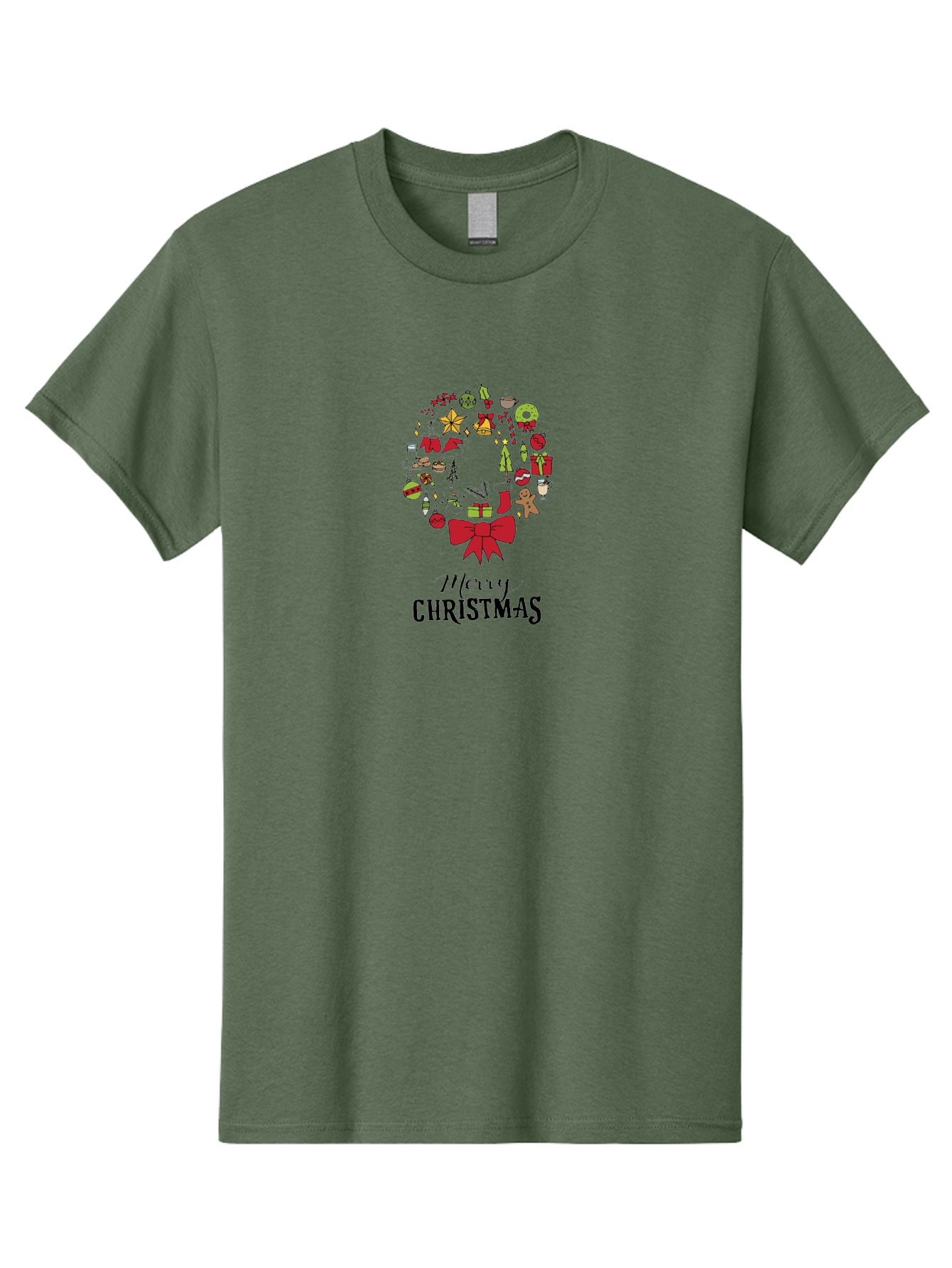 Merry-Christmas-7 Men'S Graphic Tee, 100% Cotton, Comfortable Casual Summer Wear, Machine Washable, Christmas Wreath, Holiday Decorations, Festive Symbols, Red Bow, Christmas Tree, Ornaments, Candy Cane, Gingerbread, Stockings, Gifts, - Aaa986 19