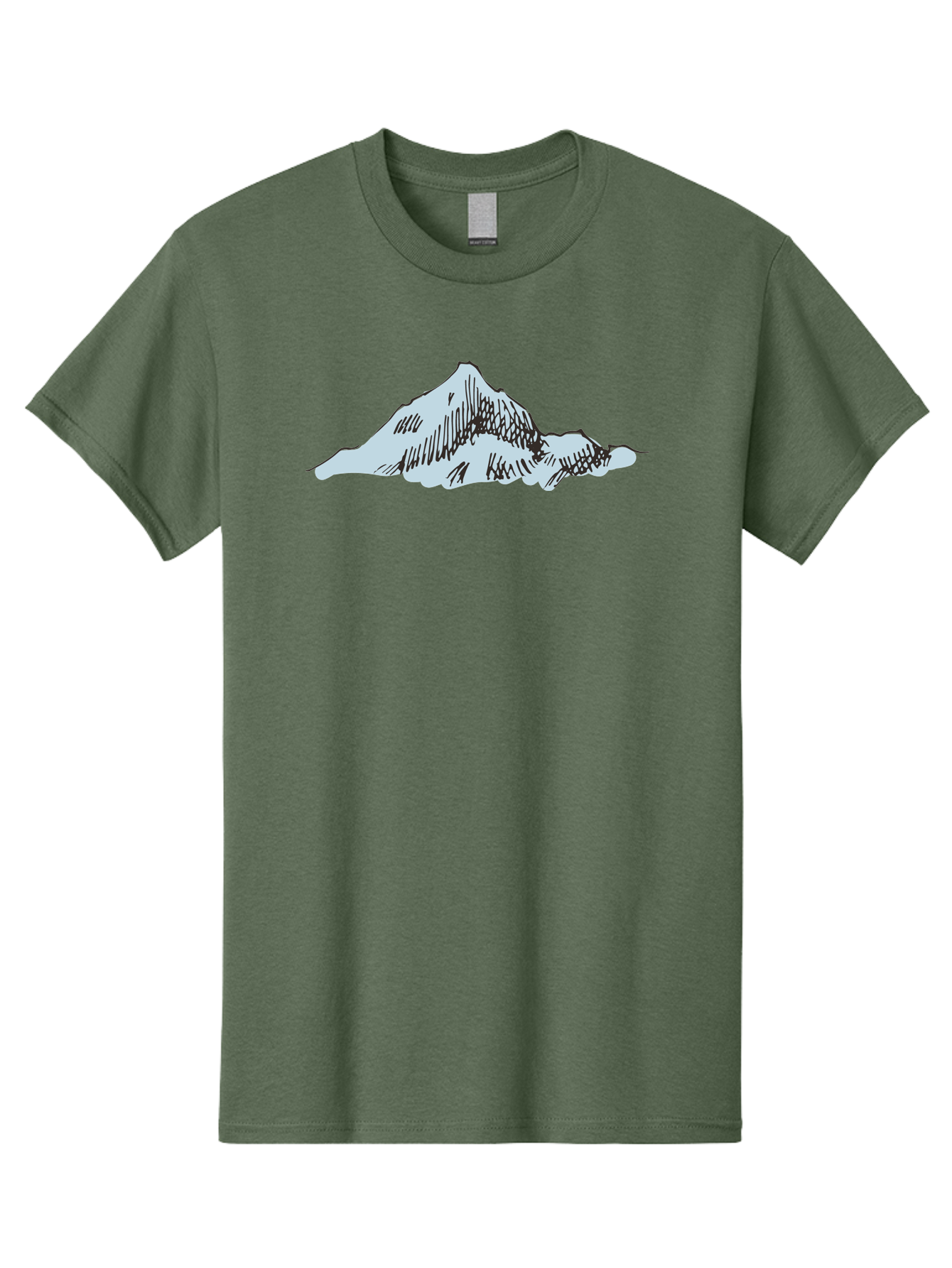 Mountain-Landscape Men'S Graphic Tee, 100% Cotton, Comfortable Casual Summer Wear, Machine Washable, Cartoon Mountain, Sketch Art, Black Lines, Simple Design, Minimalist Style, White Mountain Peak, Abstract Landscape, Illustration Aaa999 11
