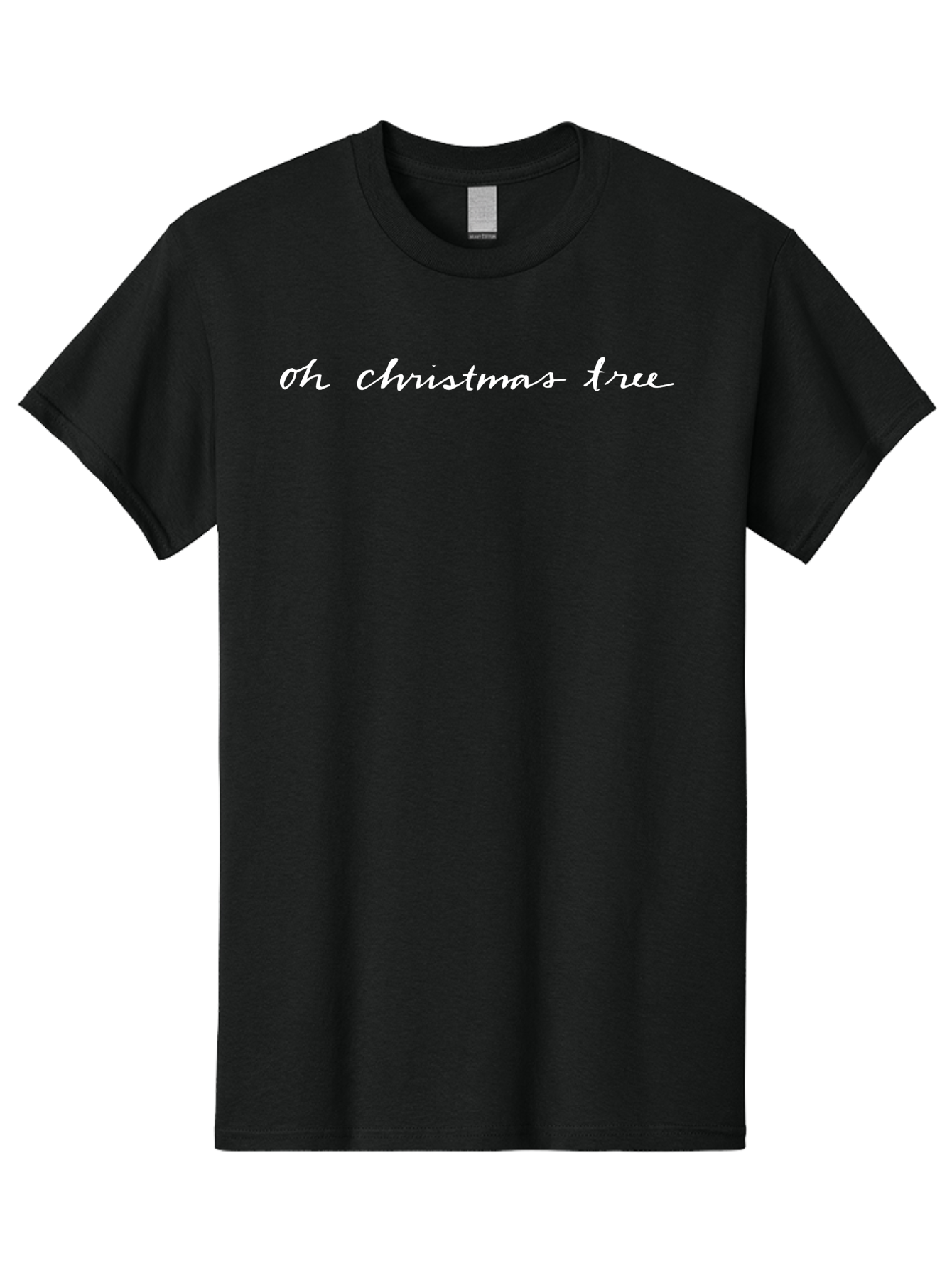 Oh-Christmas-Tree-1 Men'S Graphic Tee, 100% Cotton, Comfortable Casual Summer Wear, Machine Washable, Christmas Tree, Holiday Season, Festive Phrase, White Cursive Text, Christmas Theme, Winter Wonderland, Seasonal Greetings Aab015 11