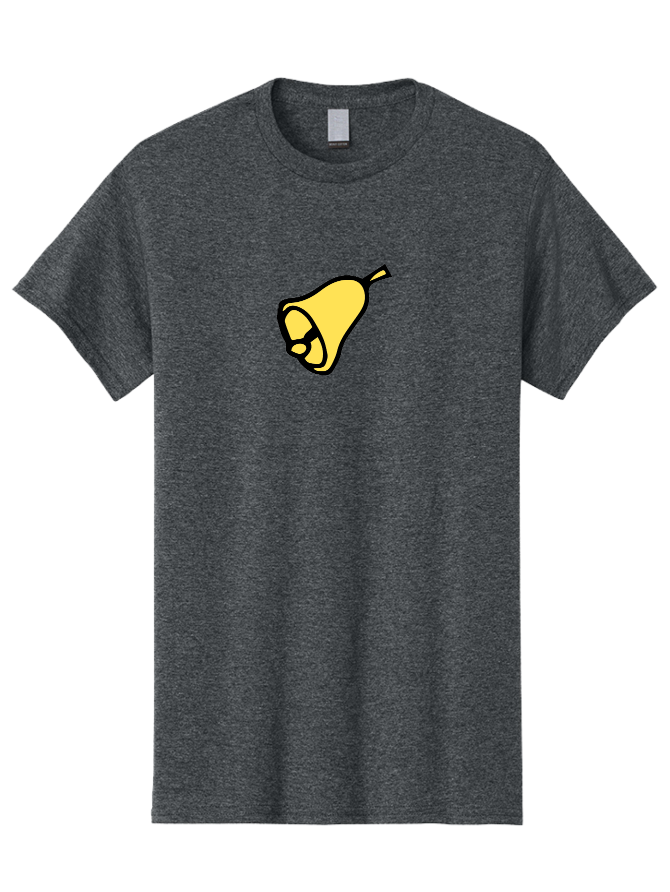 Pear-1 Men'S Graphic Tee, 100% Cotton, Comfortable Casual Summer Wear, Machine Washable, Yellow Pear Fruit, Simple Illustration, Cartoon Style, Bold Black Outline, Sweet Pear, Digital Art, Yellow Fruit Aab029 7