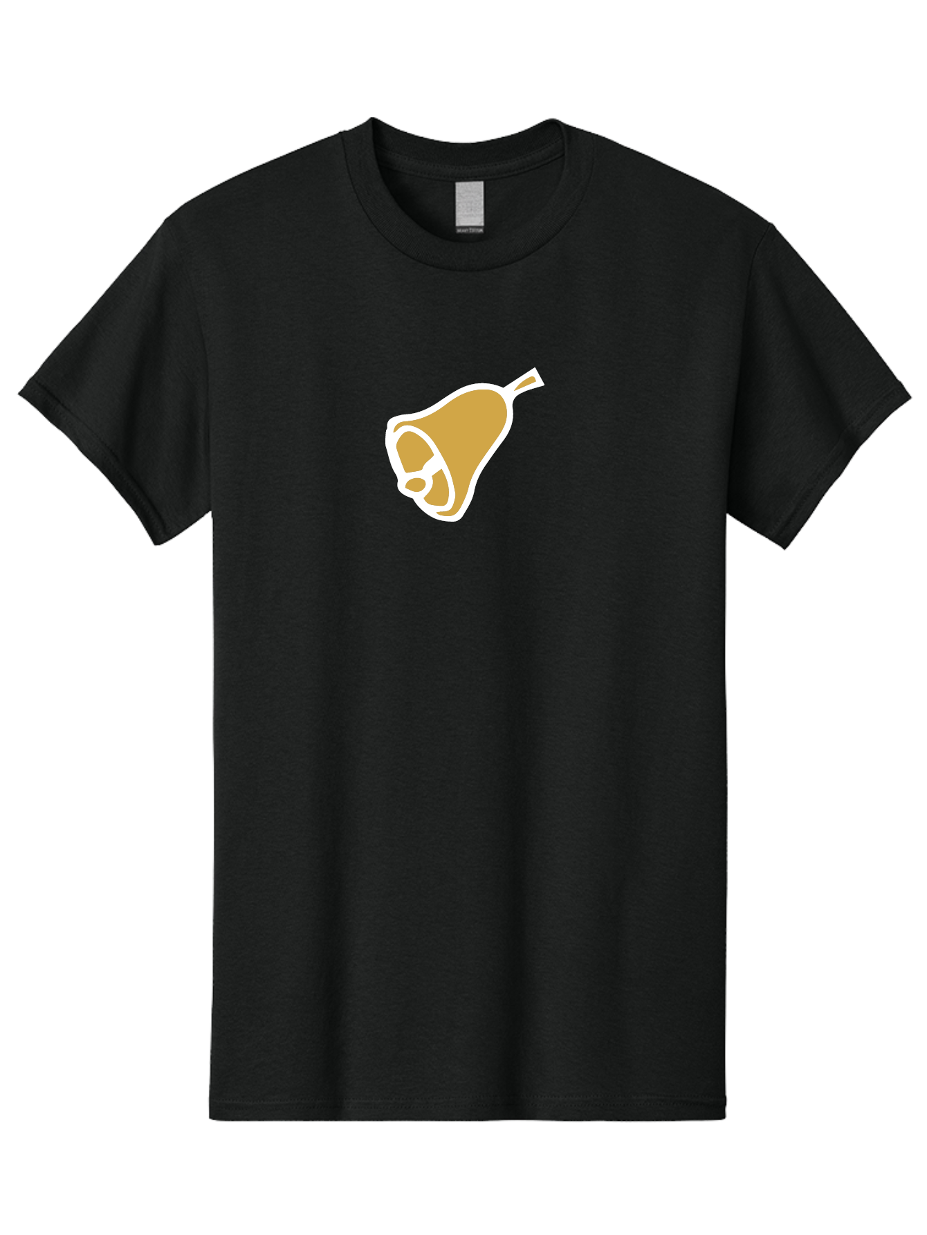 Pear Men'S Graphic Tee, 100% Cotton, Comfortable Casual Summer Wear, Machine Washable, Pear Fruit, Simple Illustration, Minimalist Design, Yellow Pear, White Outline, Healthy Snack, Organic Produce, Fruit Icon Aab030 1