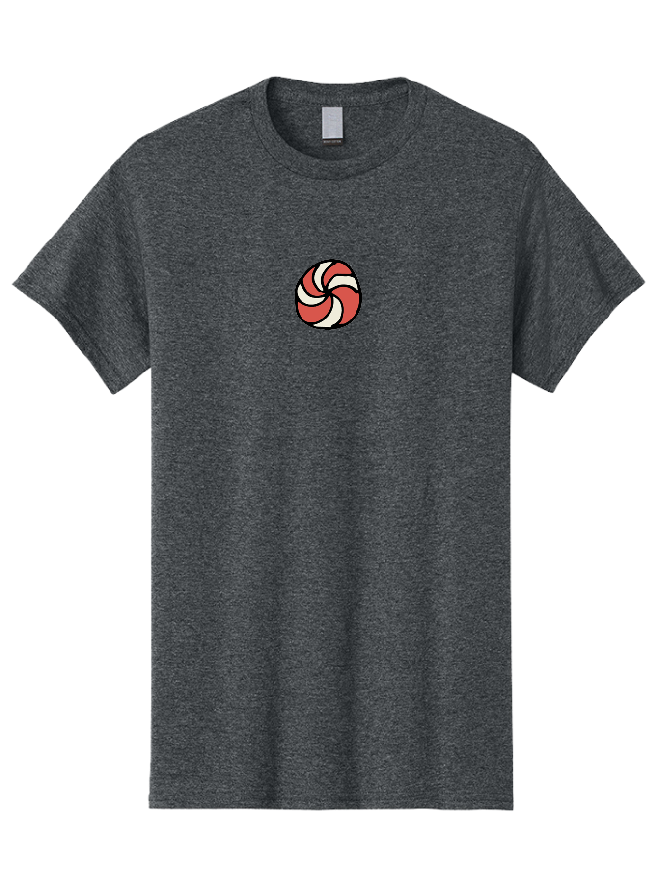 Peppermint-Candy Men'S Graphic Tee, 100% Cotton, Comfortable Casual Summer Wear, Machine Washable, Peppermint Candy, Swirly Design, Red And White, Sweet Treat, Cartoon Style, Candy Illustration, Colorful Graphic Aab034 7