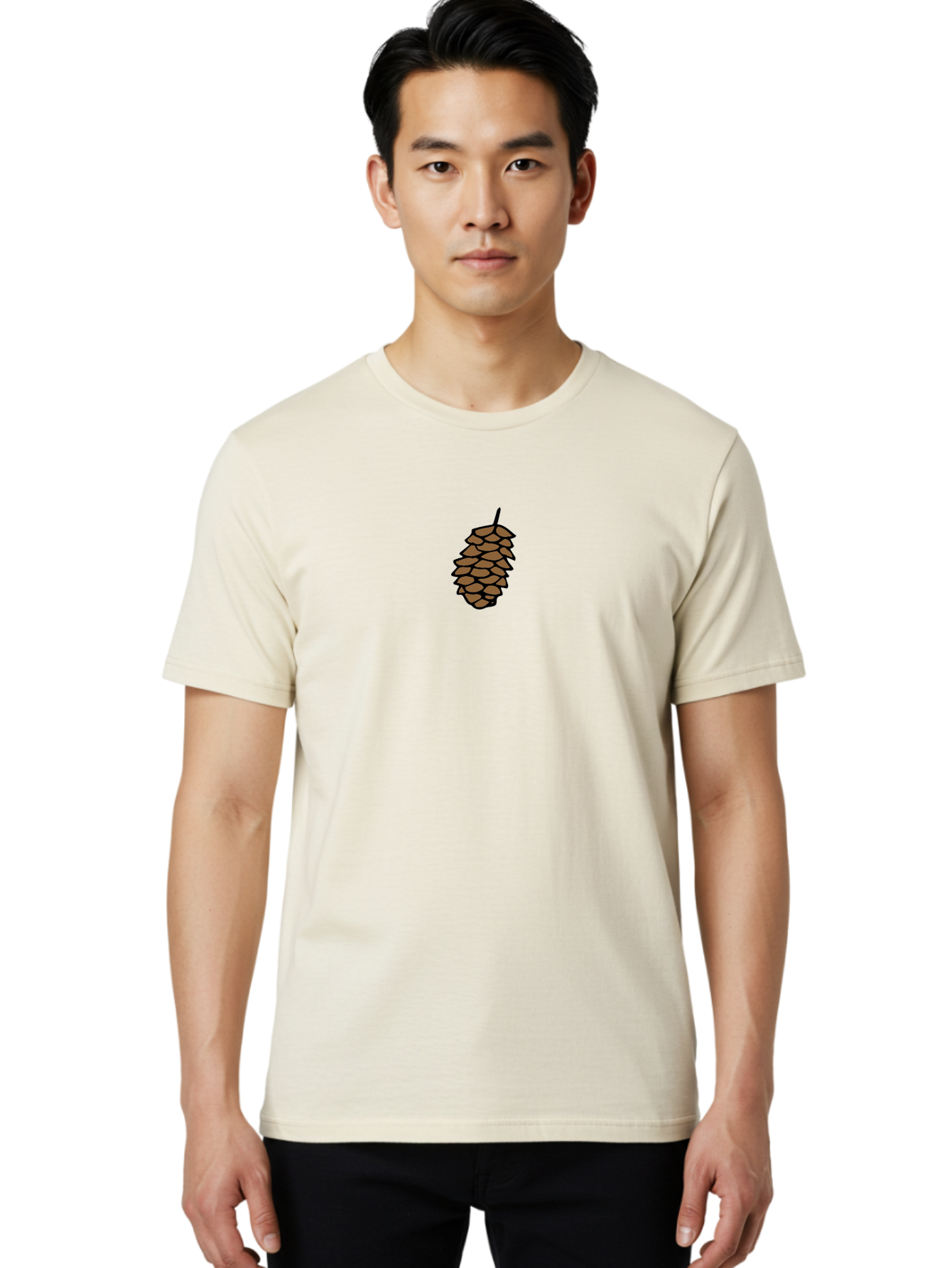 Pine-Cone-1 Men'S Graphic Tee, 100% Cotton, Comfortable Casual Summer Wear, Machine Washable, Pine Cone Illustration, Brown Pine Cone, Cartoon-Style Pine Cone, Evergreen Tree Symbol, Nature-Inspired Graphic, Forest Botanical Illustration, Aab038 18