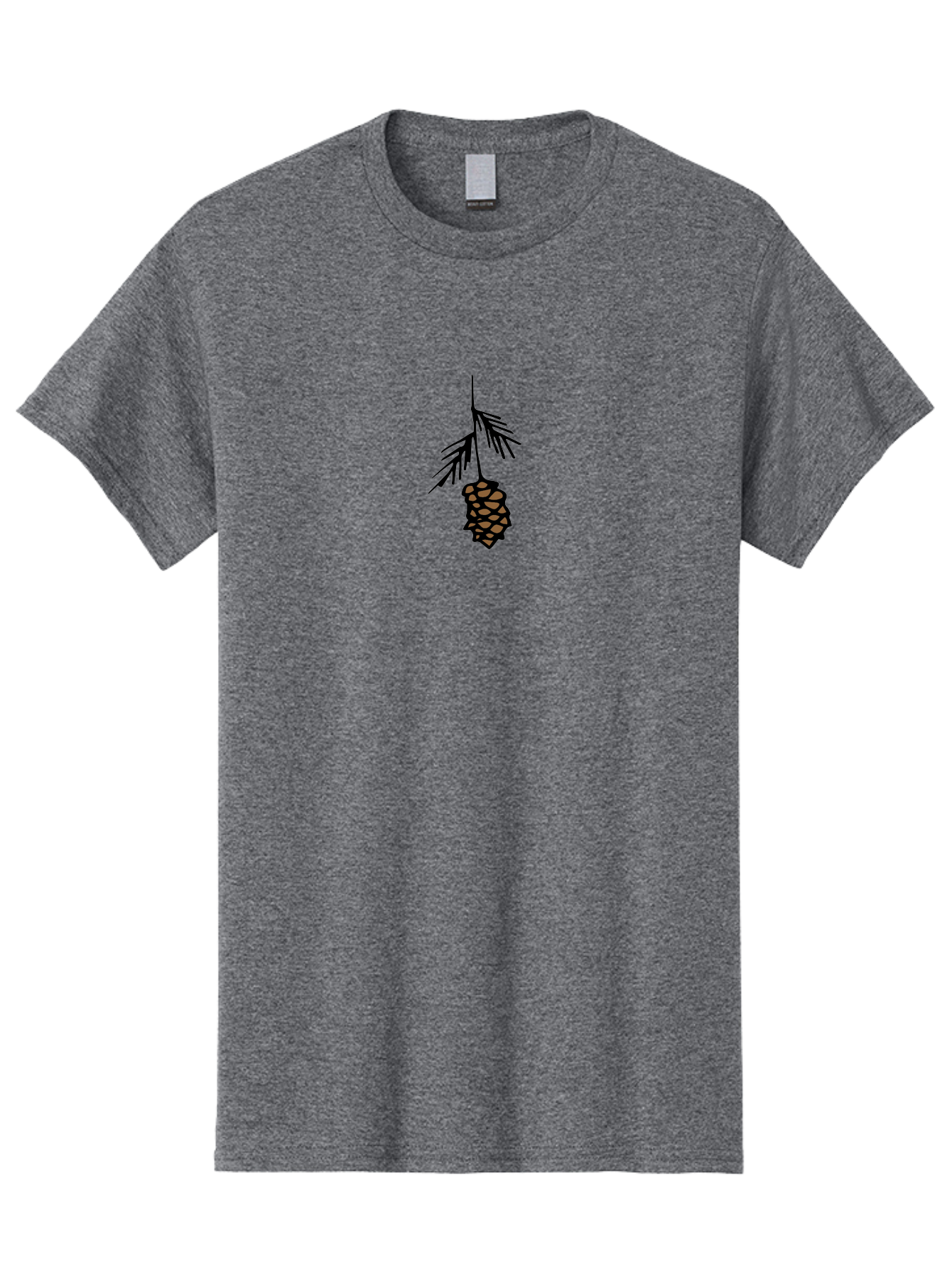 Pine-Cone Men'S Graphic Tee, 100% Cotton, Comfortable Casual Summer Wear, Machine Washable, Pine Cone, Evergreen Tree, Nature Illustration, Forest Elements, Botanical Art, Brown Pinecone, Black Outline, Simple Design, Natural Symbol Aab039 9