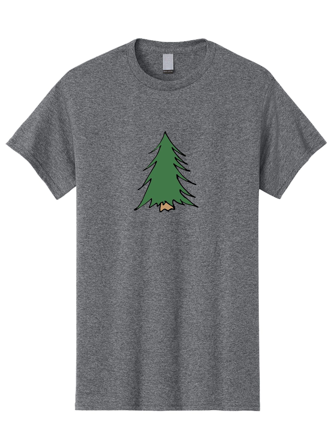 Pine-Tree-1 Men'S Graphic Tee, 100% Cotton, Comfortable Casual Summer Wear, Machine Washable, Evergreen Tree, Simple Design, Cartoon Style, Forest Illustration, Nature Graphic, Stylized Pine, Fir Tree, Minimalist Art Aab040 9