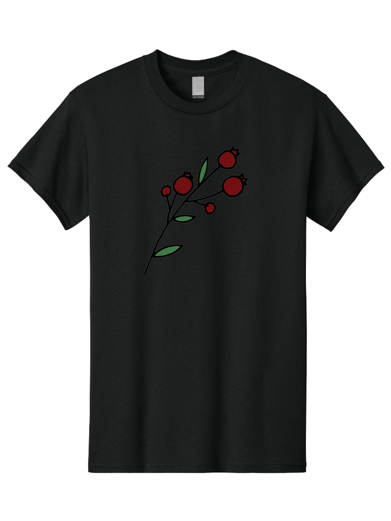 Pomegranate Men'S Graphic Tee, 100% Cotton, Comfortable Casual Summer Wear, Machine Washable, Poppies, Red Flowers, Simple Illustration, Floral Design, Minimalist Art, Cartoon Style, Poppy Flowers, Botanical Illustration, Red Poppies Aab054 1