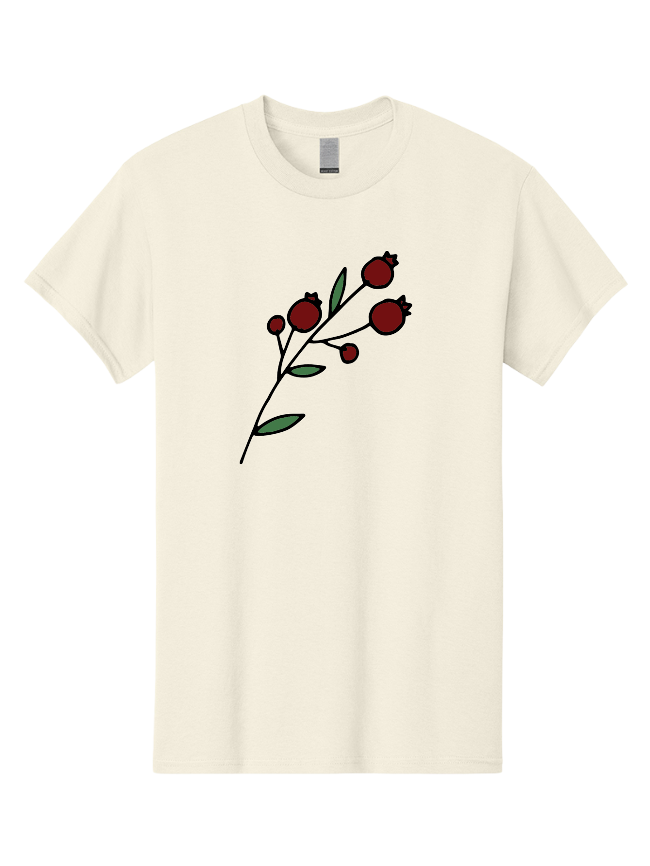 Pomegranate Men'S Graphic Tee, 100% Cotton, Comfortable Casual Summer Wear, Machine Washable, Poppies, Red Flowers, Simple Illustration, Floral Design, Minimalist Art, Cartoon Style, Poppy Flowers, Botanical Illustration, Red Poppies Aab054 17
