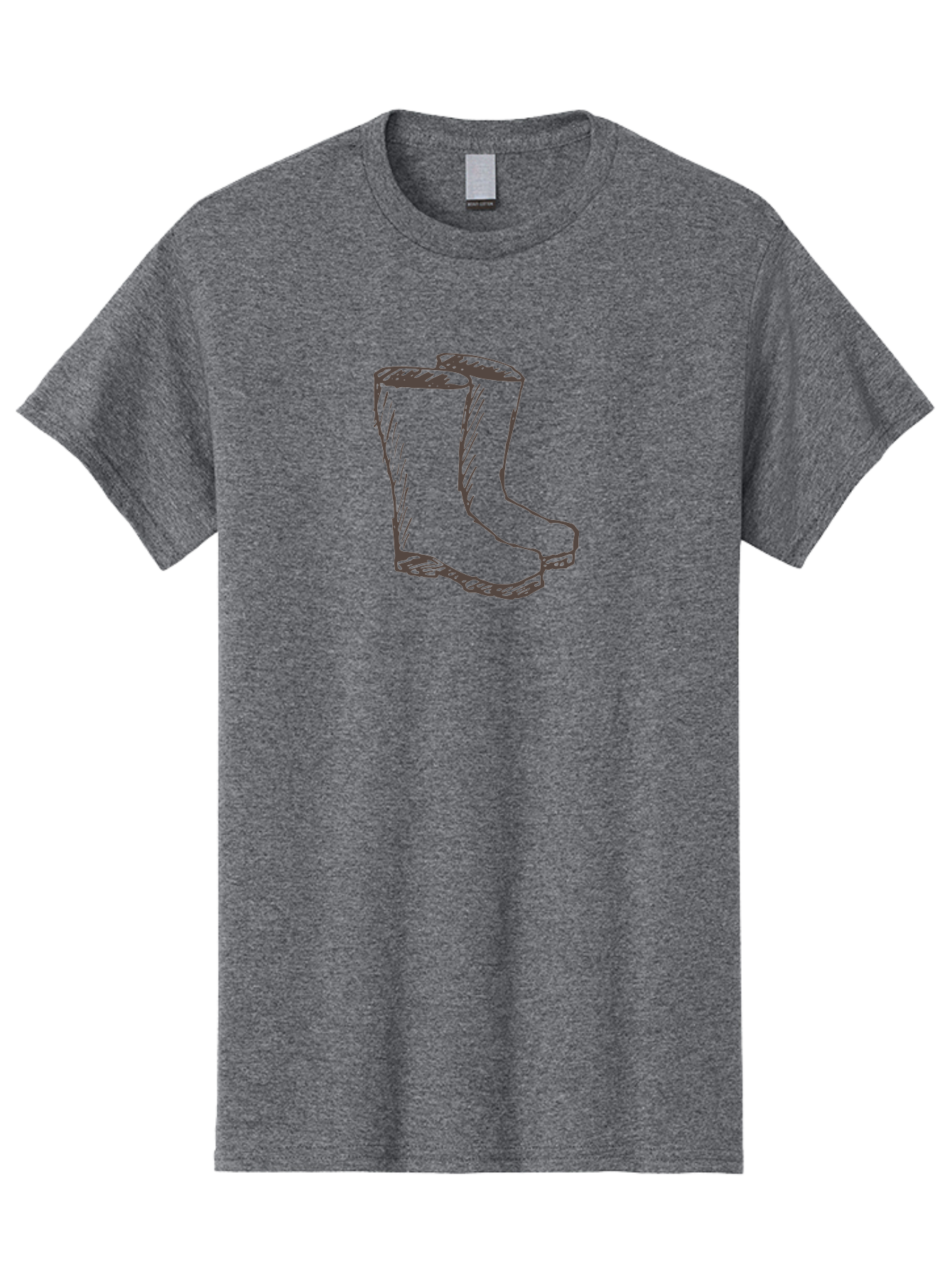 Rain-Boots Men'S Graphic Tee, 100% Cotton, Comfortable Casual Summer Wear, Machine Washable, Rubber Boots, Knee-High Boots, Waterproof Footwear, Outdoor Gear, Rainy Day Accessories, Gardening Boots Aab060 9