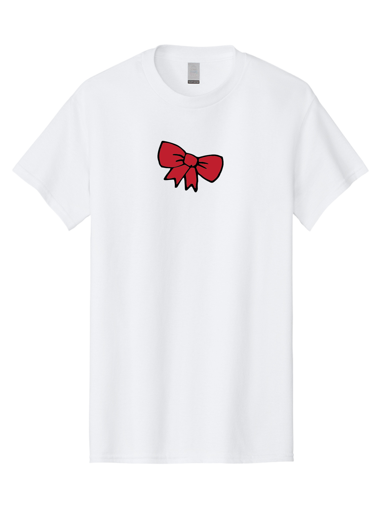 Red-Bow-3 Men'S Graphic Tee, 100% Cotton, Comfortable Casual Summer Wear, Machine Washable, Red Bow, Gift Wrapping, Festive Decor, Holiday Theme, Decorative Element, Cartoon Illustration, Simple Design Aab068 29