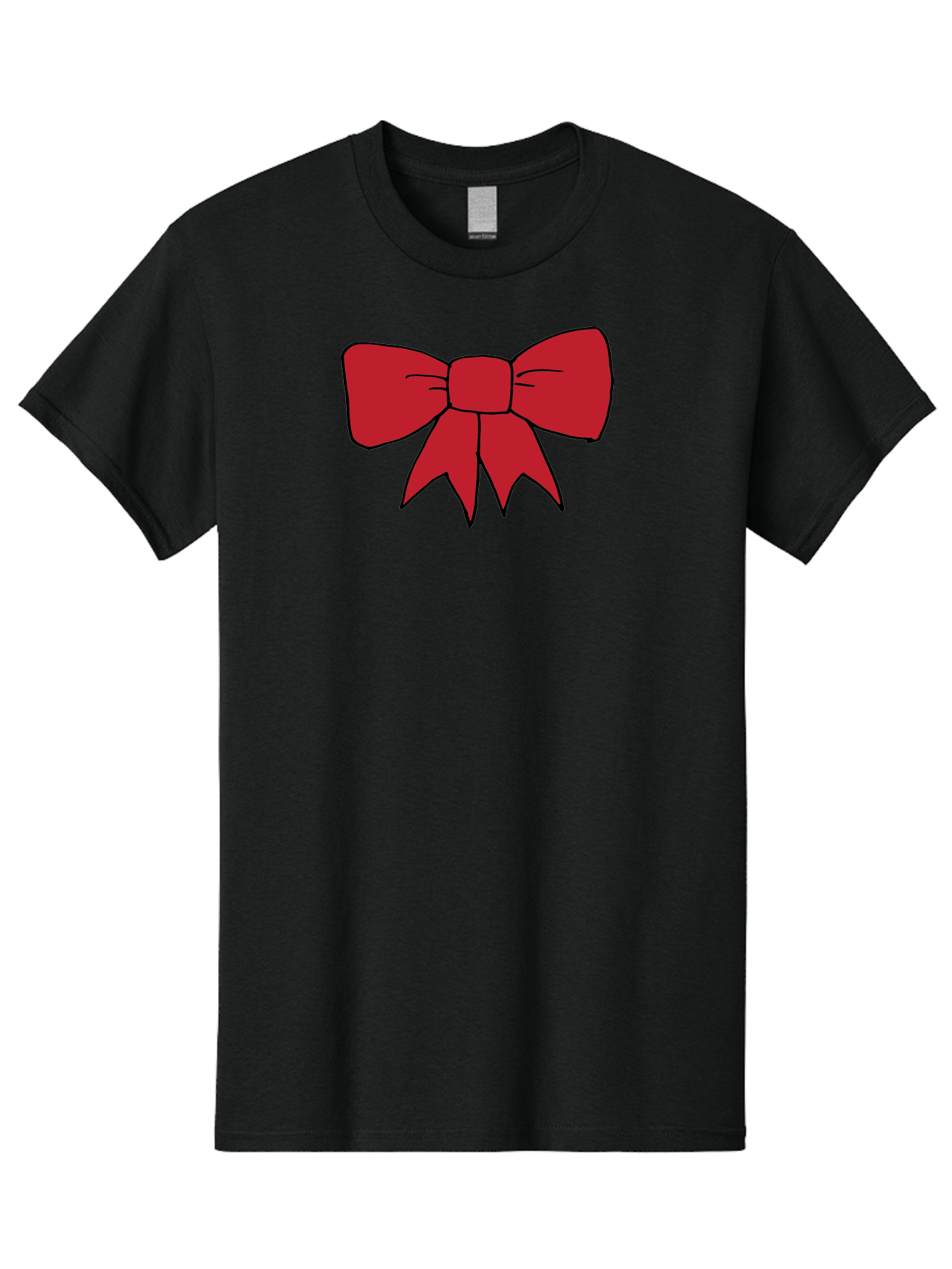 Red-Bow-4 Men'S Graphic Tee, 100% Cotton, Comfortable Casual Summer Wear, Machine Washable, Red Bow, Gift Decoration, Festive Symbol, Ribbon Accessory, Holiday Decor, Christmas Gift, Elegant Design Aab069 1
