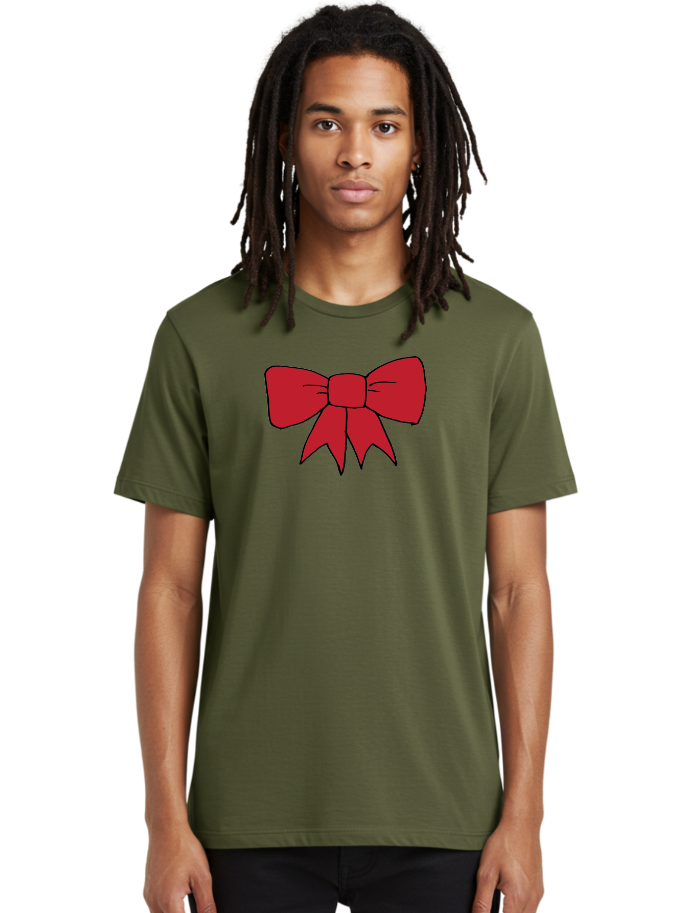 Red-Bow-4 Men'S Graphic Tee, 100% Cotton, Comfortable Casual Summer Wear, Machine Washable, Red Bow, Gift Decoration, Festive Symbol, Ribbon Accessory, Holiday Decor, Christmas Gift, Elegant Design Aab069 20