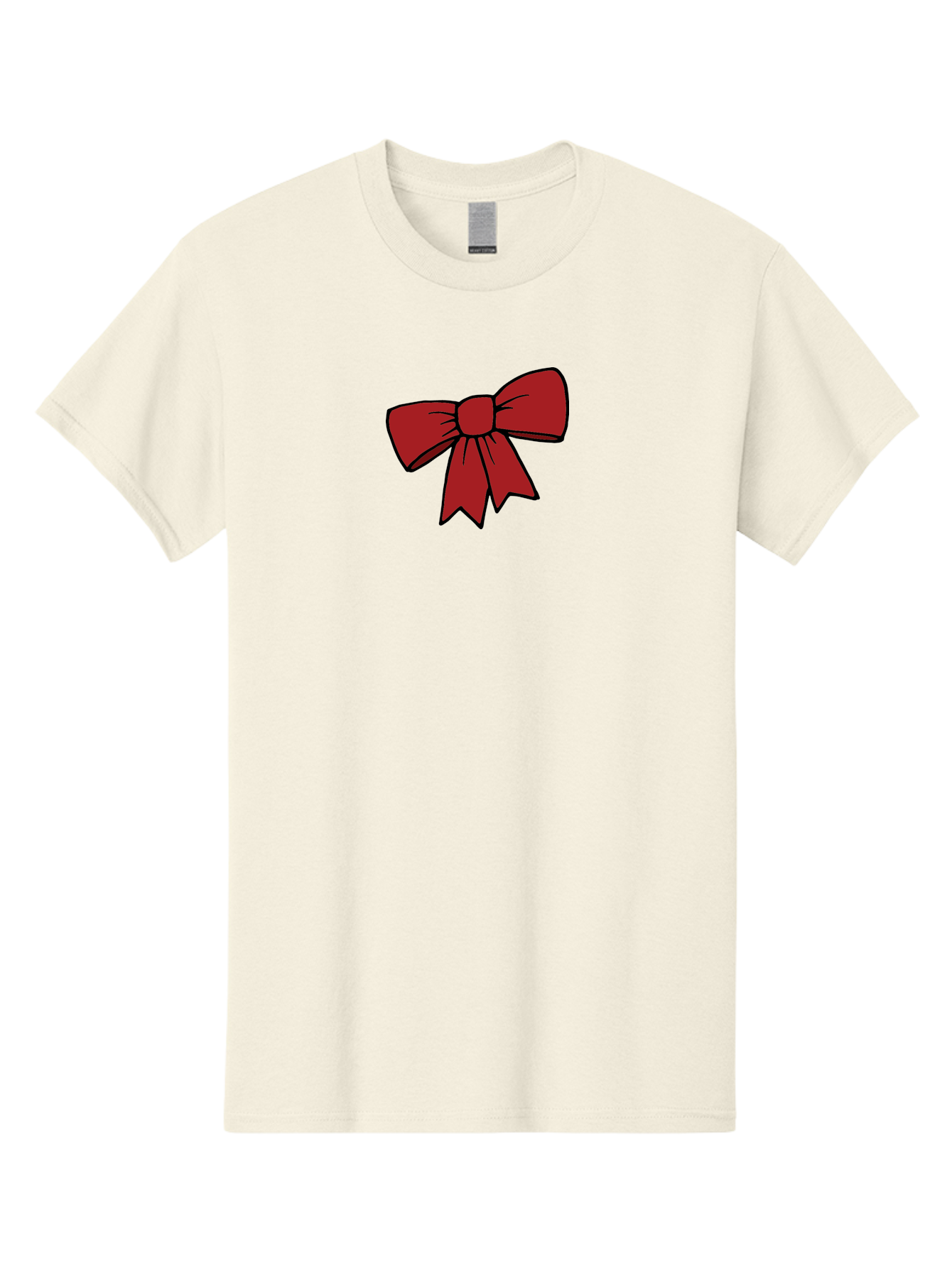 Red-Bow Men'S Graphic Tee, 100% Cotton, Comfortable Casual Summer Wear, Machine Washable, Red Bow, Gift Wrapping, Present Decoration, Festive Ribbon, Holiday Decor, Celebratory Bow, Party Favors Aab070 17