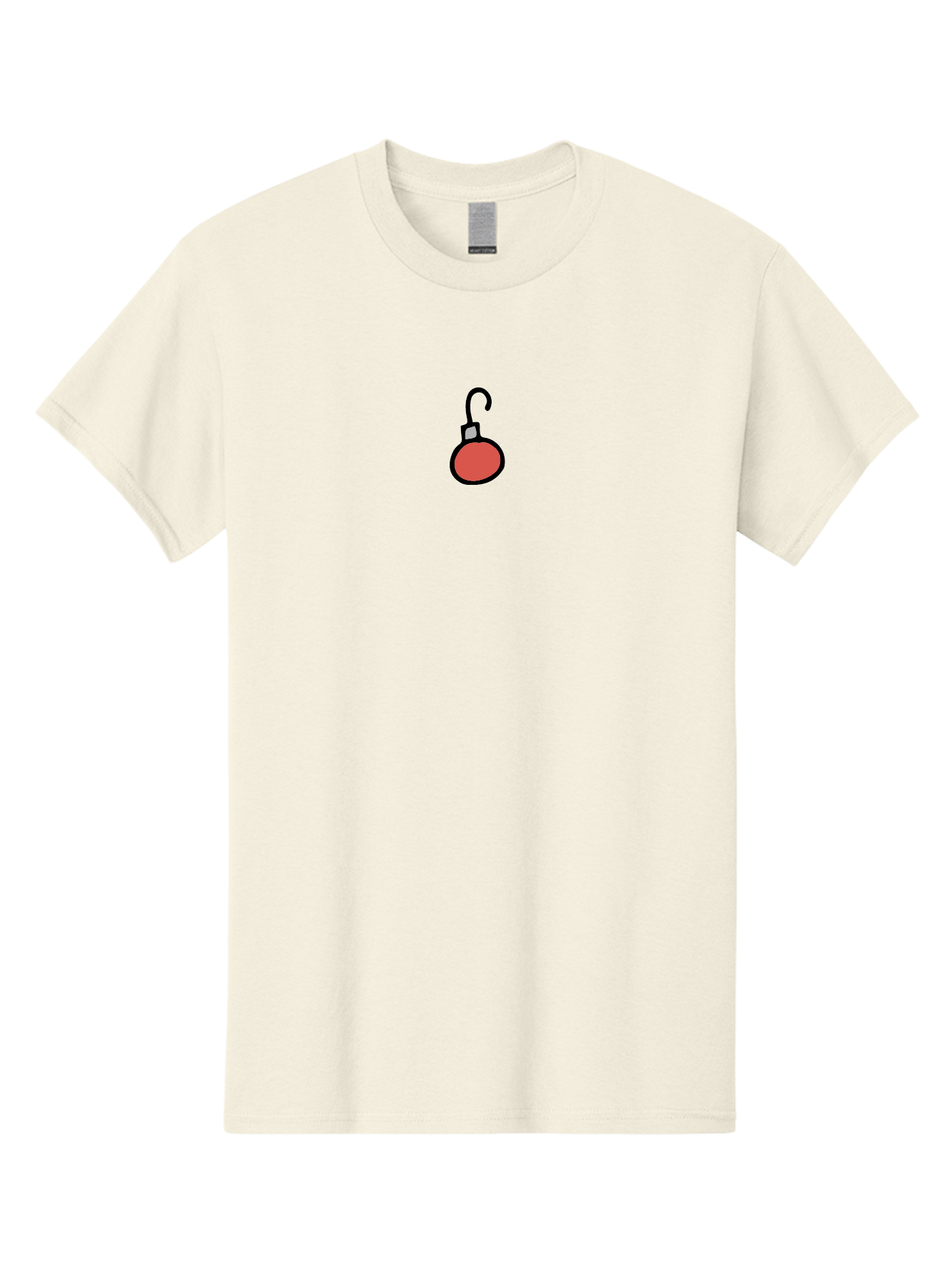 Red-Christmas-Ornament-1 Men'S Graphic Tee, 100% Cotton, Comfortable Casual Summer Wear, Machine Washable, Red Christmas Ornament, Festive Decoration, Holiday Decor, Christmas Tree Accessory, Simple Design, Minimalist Style, Aab073 9
