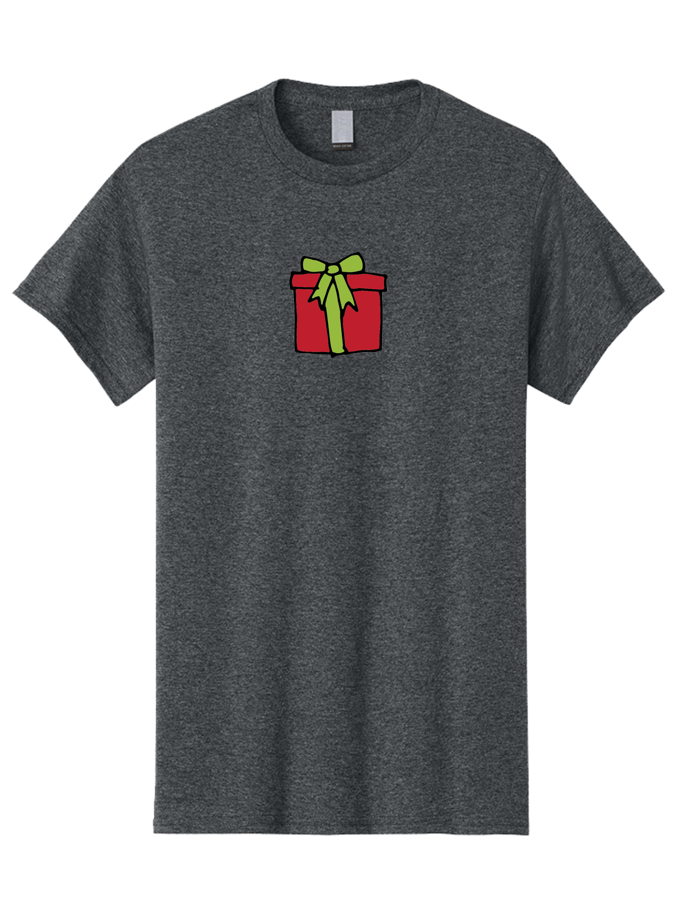 Red-Gift-Box-1 Men'S Graphic Tee, 100% Cotton, Comfortable Casual Summer Wear, Machine Washable, Red Gift Box, Green Ribbon, Present, Gift, Holiday Season, Festive, Celebration, Birthday, Wrapped Gift, Cartoon Style Aab081 7