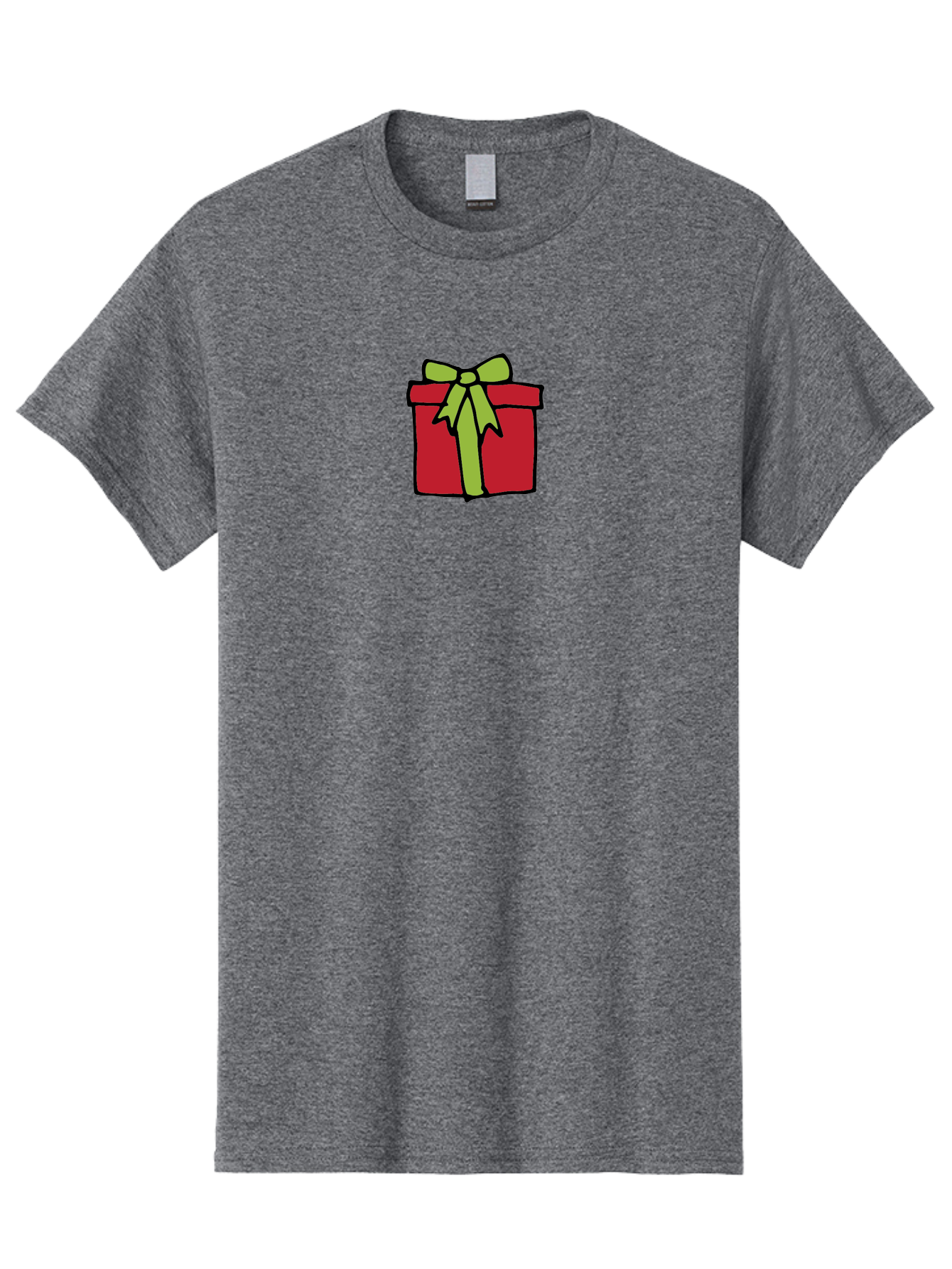 Red-Gift-Box-1 Men'S Graphic Tee, 100% Cotton, Comfortable Casual Summer Wear, Machine Washable, Red Gift Box, Green Ribbon, Present, Gift, Holiday Season, Festive, Celebration, Birthday, Wrapped Gift, Cartoon Style Aab081 9
