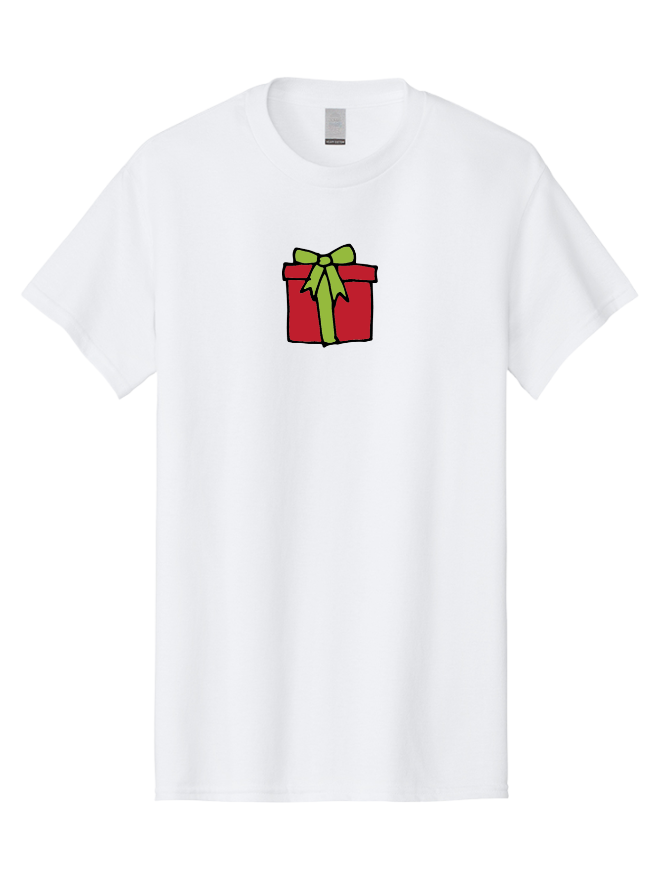 Red-Gift-Box-1 Men'S Graphic Tee, 100% Cotton, Comfortable Casual Summer Wear, Machine Washable, Red Gift Box, Green Ribbon, Present, Gift, Holiday Season, Festive, Celebration, Birthday, Wrapped Gift, Cartoon Style Aab081 29