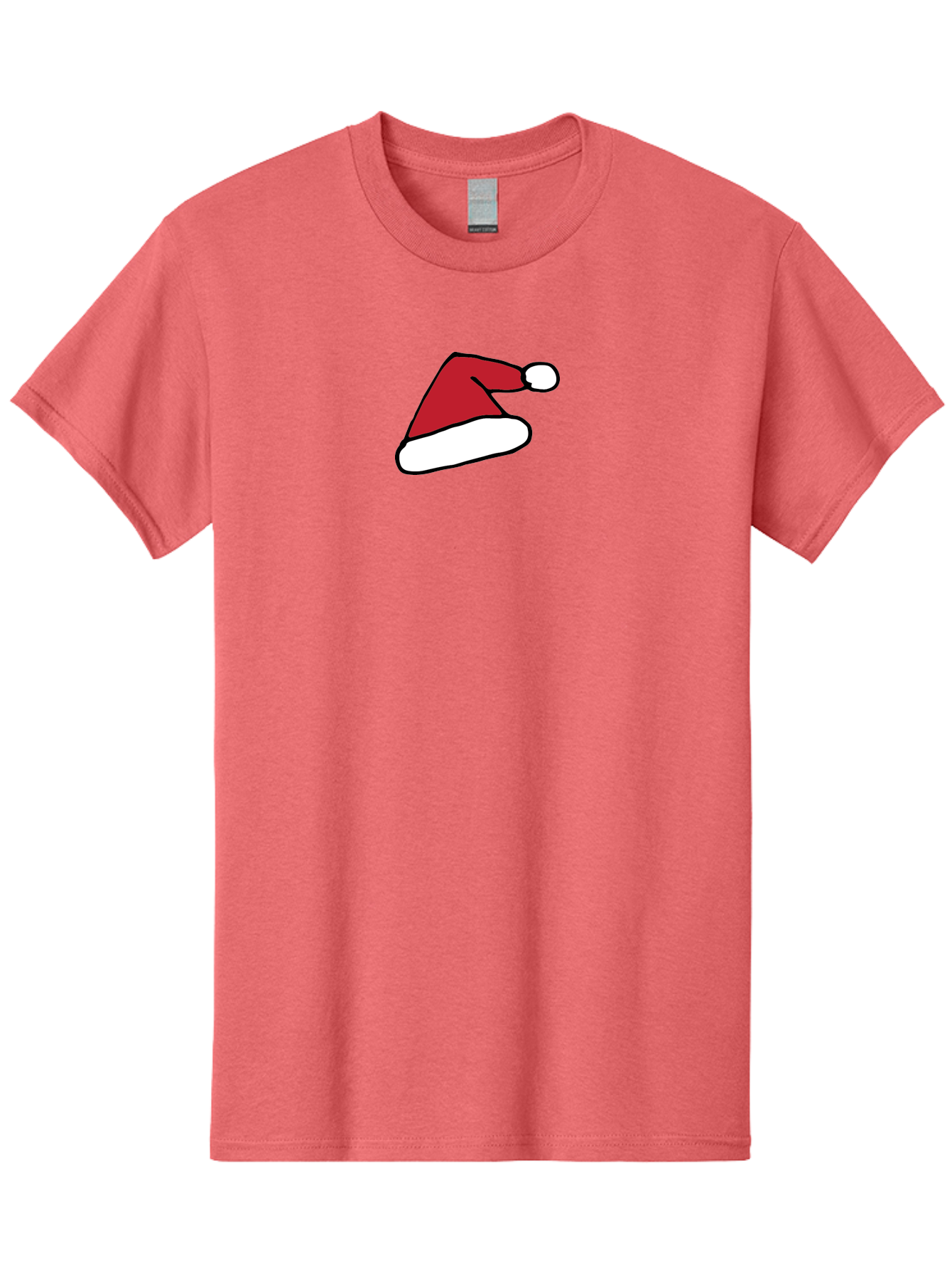 Santa-Hat-1 Men'S Graphic Tee, 100% Cotton, Comfortable Casual Summer Wear, Machine Washable, Christmas Hat, Red And White Hat, Festive Headwear, Holiday Accessory, Cartoon Style, Winter Wear, Santa Claus Hat Aab094 15