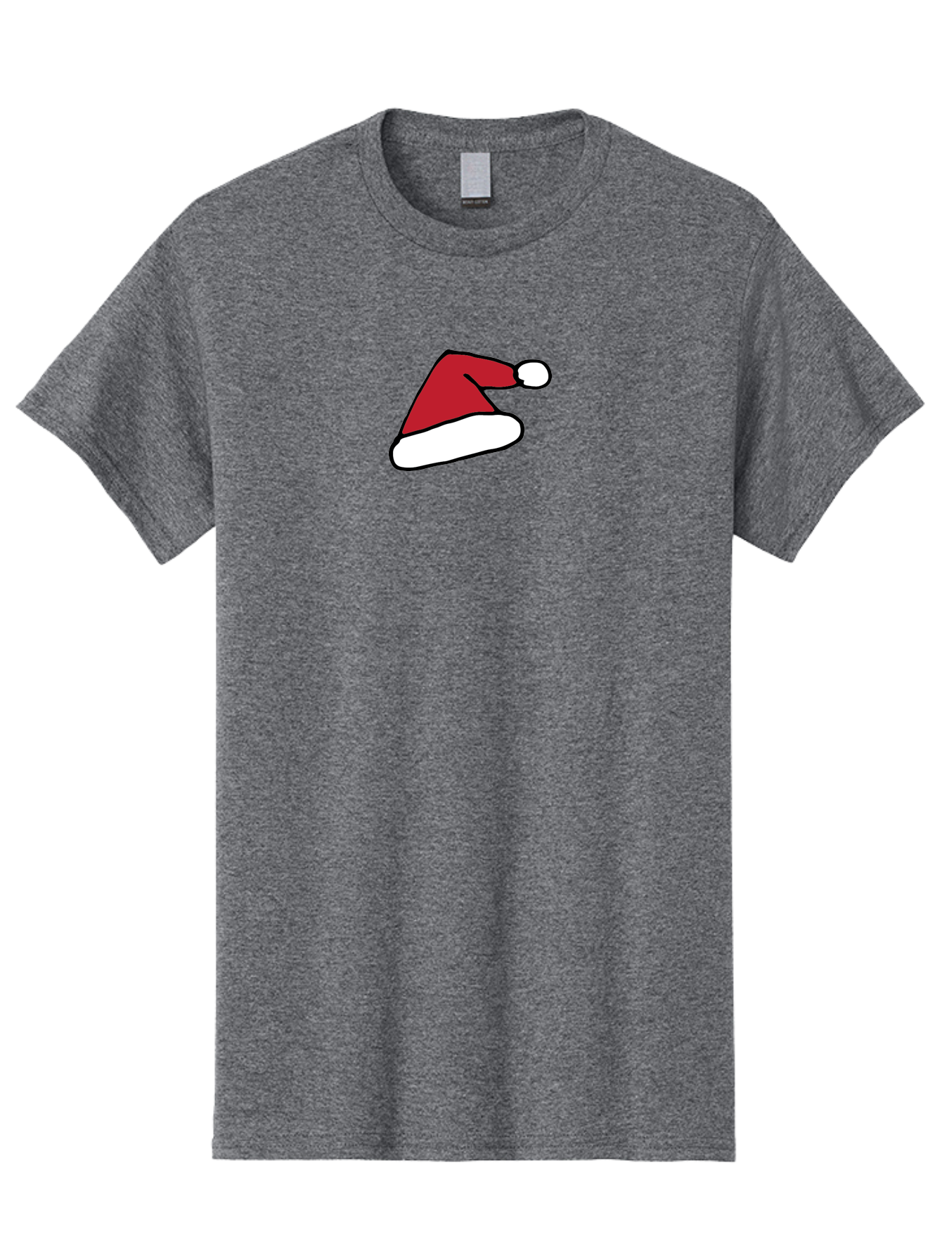 Santa-Hat-1 Men'S Graphic Tee, 100% Cotton, Comfortable Casual Summer Wear, Machine Washable, Christmas Hat, Red And White Hat, Festive Headwear, Holiday Accessory, Cartoon Style, Winter Wear, Santa Claus Hat Aab094 5