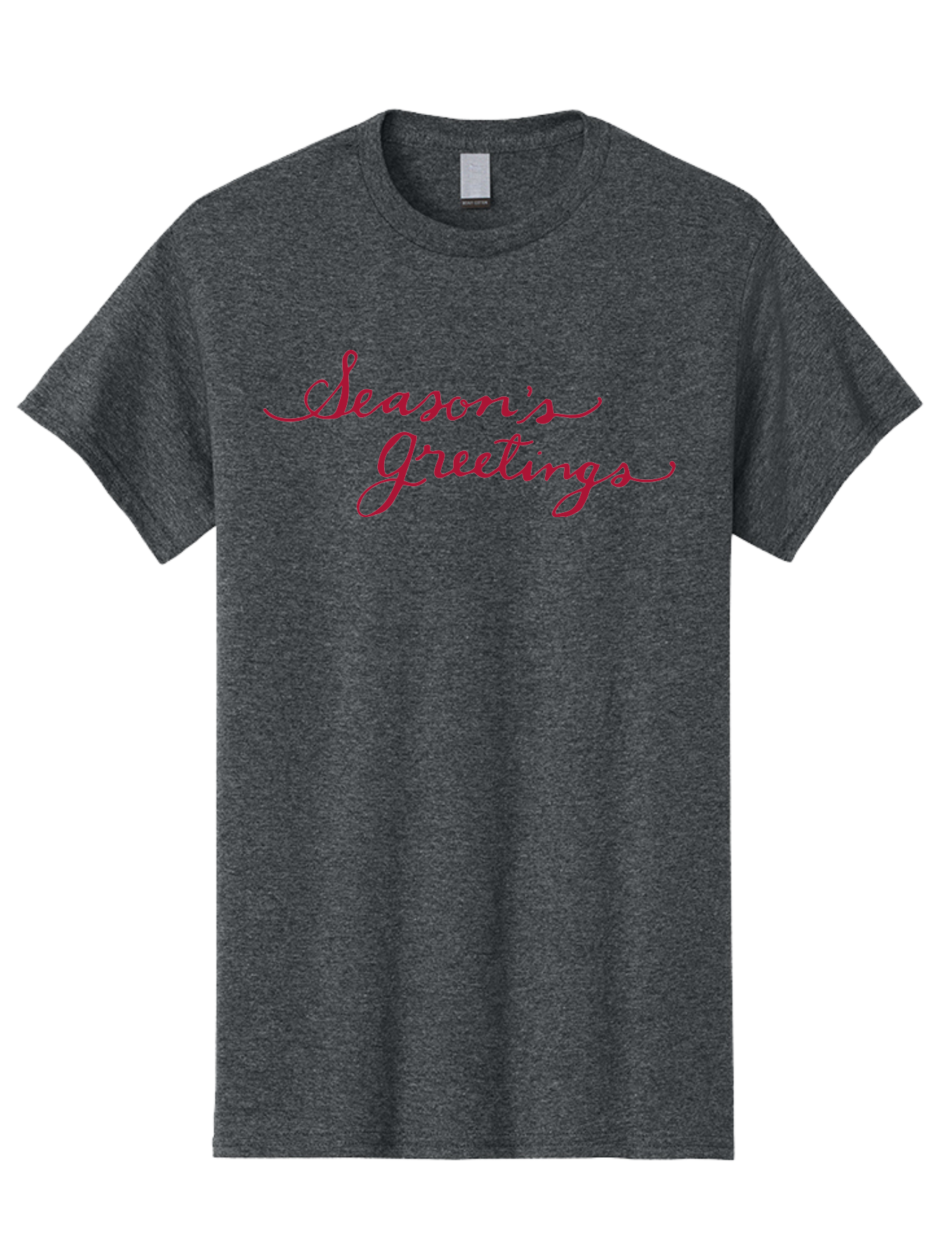Season-S-Greetings-1 Men'S Graphic Tee, 100% Cotton, Comfortable Casual Summer Wear, Machine Washable, Season'S Greetings, Holiday Message, Festive Greeting, Cursive Text, Christmas Wishes, Holiday Season, Red And Green Color Scheme Aab099 9