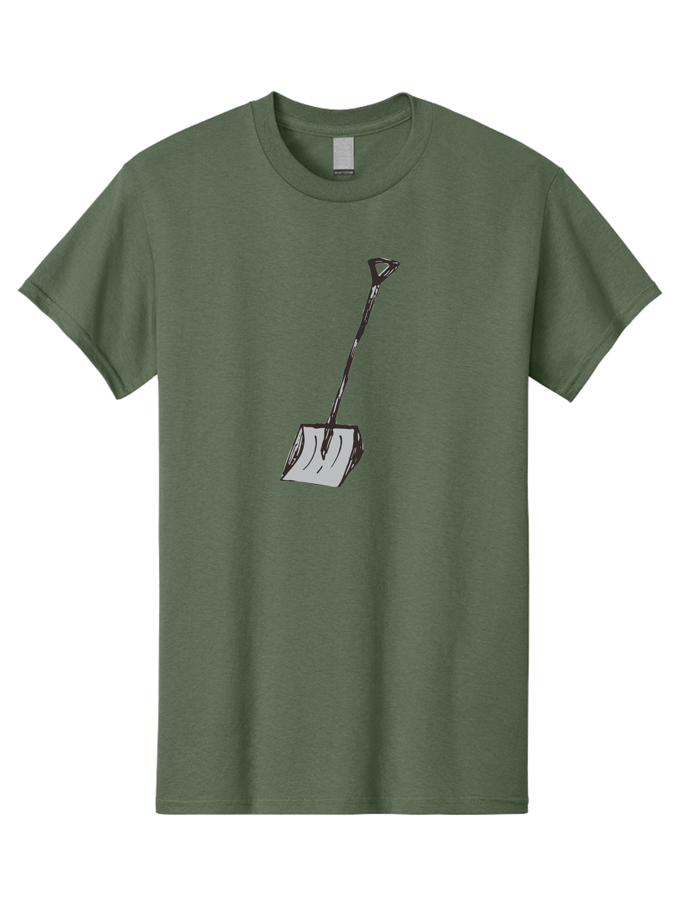 Shovel-1 Men'S Graphic Tee, 100% Cotton, Comfortable Casual Summer Wear, Machine Washable, Handheld Shovel, Gardening Tool, Digging Equipment, Metal Handle, Curved Blade, Rectangular Head, Simple Design, Illustration Style, Black Outline Aab101 15