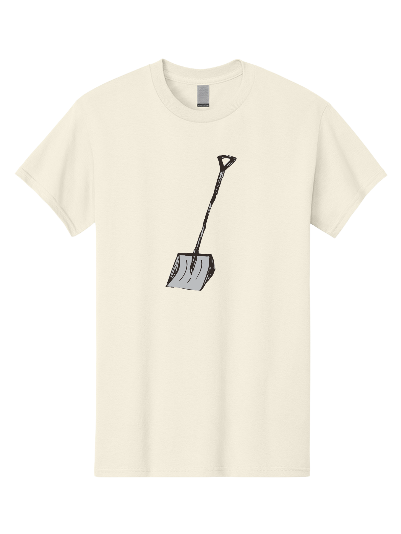 Shovel-1 Men'S Graphic Tee, 100% Cotton, Comfortable Casual Summer Wear, Machine Washable, Handheld Shovel, Gardening Tool, Digging Equipment, Metal Handle, Curved Blade, Rectangular Head, Simple Design, Illustration Style, Black Outline Aab101 17