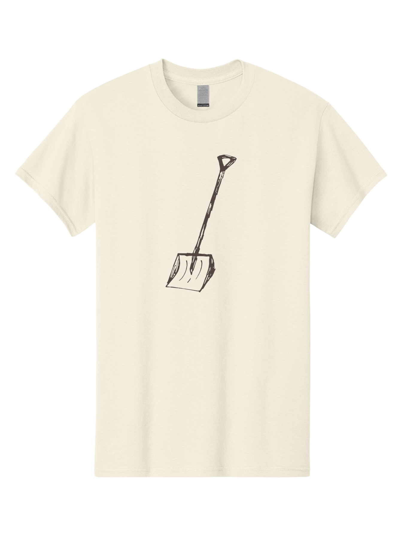 Shovel Men'S Graphic Tee, 100% Cotton, Comfortable Casual Summer Wear, Machine Washable, Hand-Drawn Shovel, Gardening Tool, Yard Work, Digging Equipment, Manual Labor, Simple Illustration, Garden Shovel Aab102 17