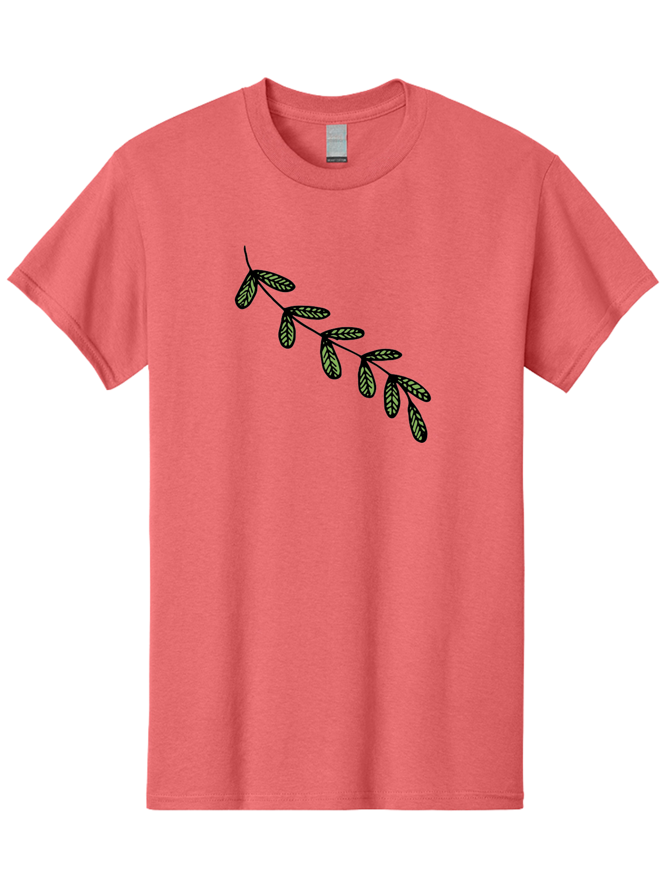 Simple-Leaves Men'S Graphic Tee, 100% Cotton, Comfortable Casual Summer Wear, Machine Washable, Simple Leaf Illustration, Minimalist Leaf Design, Black Leaves, Leaf Pattern, Botanical Art, Leaf Texture, Nature-Inspired Graphics Aab104 5