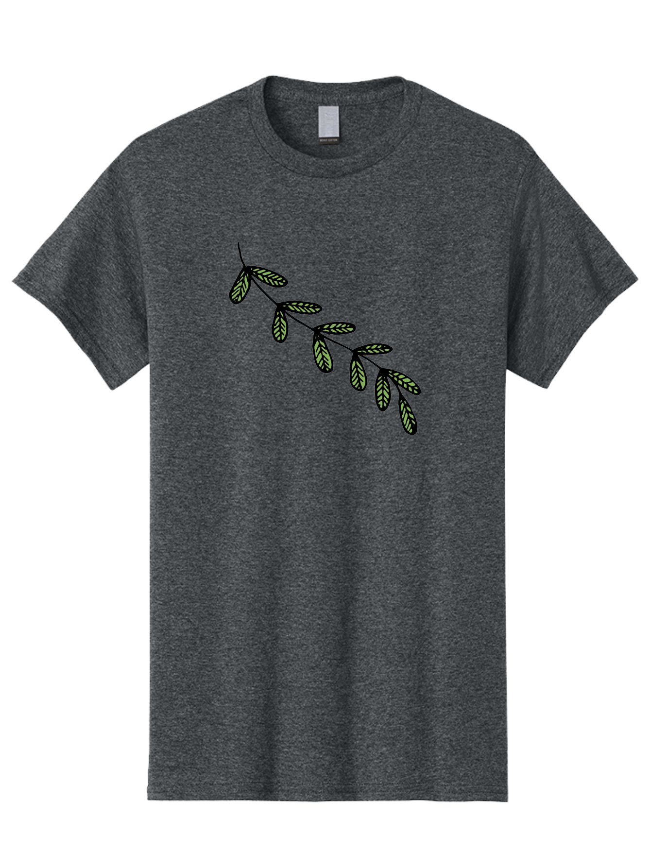 Simple-Leaves Men'S Graphic Tee, 100% Cotton, Comfortable Casual Summer Wear, Machine Washable, Simple Leaf Illustration, Minimalist Leaf Design, Black Leaves, Leaf Pattern, Botanical Art, Leaf Texture, Nature-Inspired Graphics Aab104 7