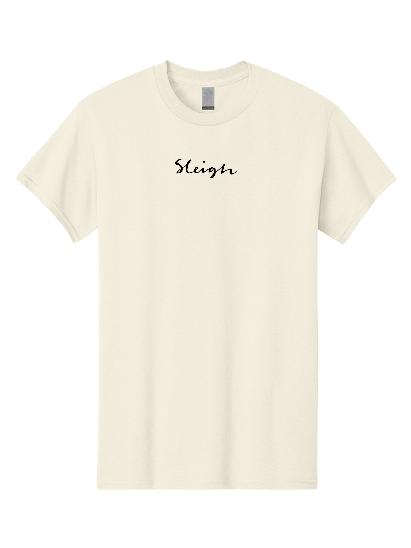 Sleigh-2 Men'S Graphic Tee, 100% Cotton, Comfortable Casual Summer Wear, Machine Washable, Sleigh, Cursive Font, Black Text, Christmas, Holiday, Winter Season, Festive Atmosphere, Elegant Script Aab106 13