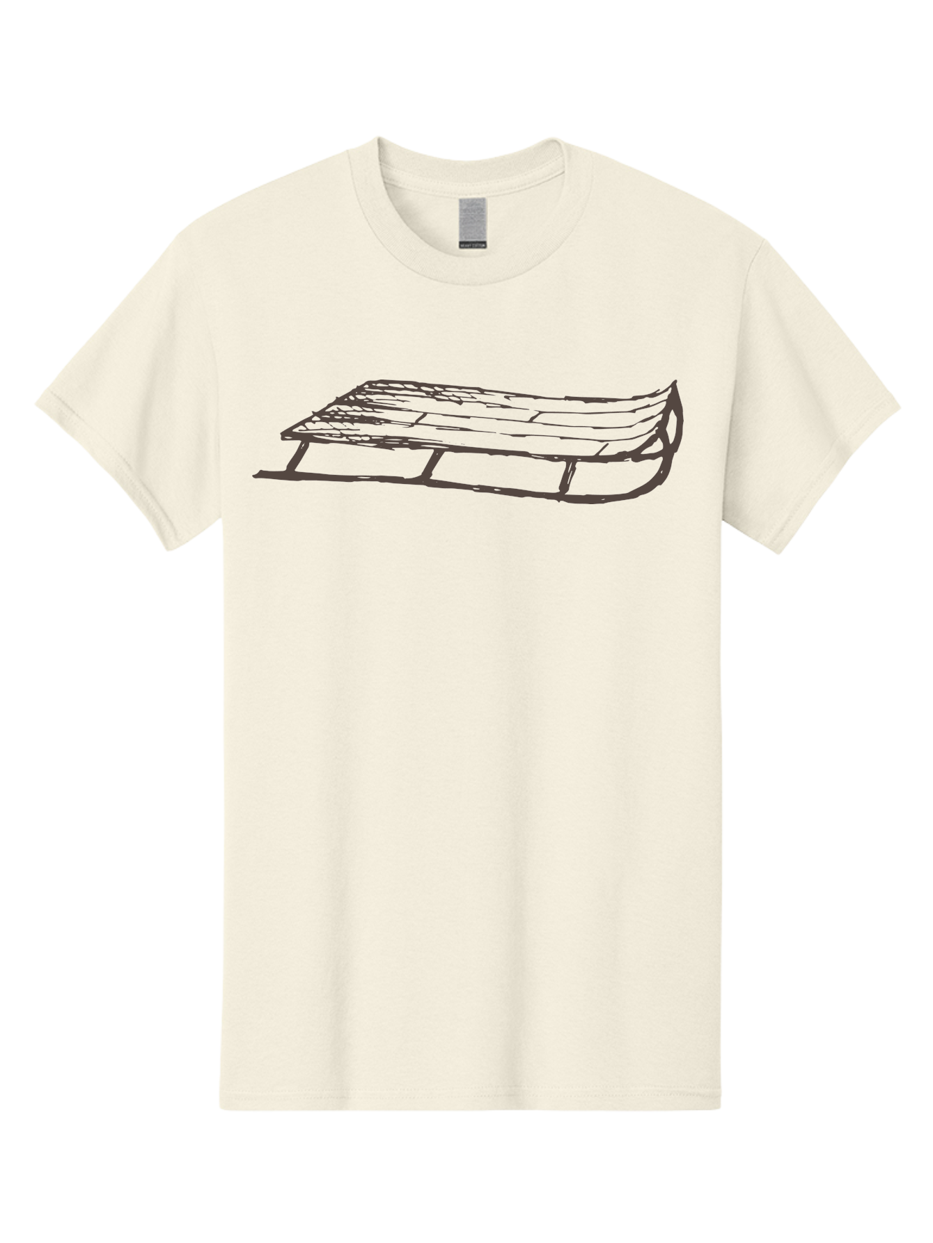 Sleigh Men'S Graphic Tee, 100% Cotton, Comfortable Casual Summer Wear, Machine Washable, Winter Sled, Festive Season, Snow Ride, Joyful Activity, Wooden Frame, Curved Runners, Holiday Fun, Winter Sport, Snowy Landscape, Cold Weather, Aab109 17