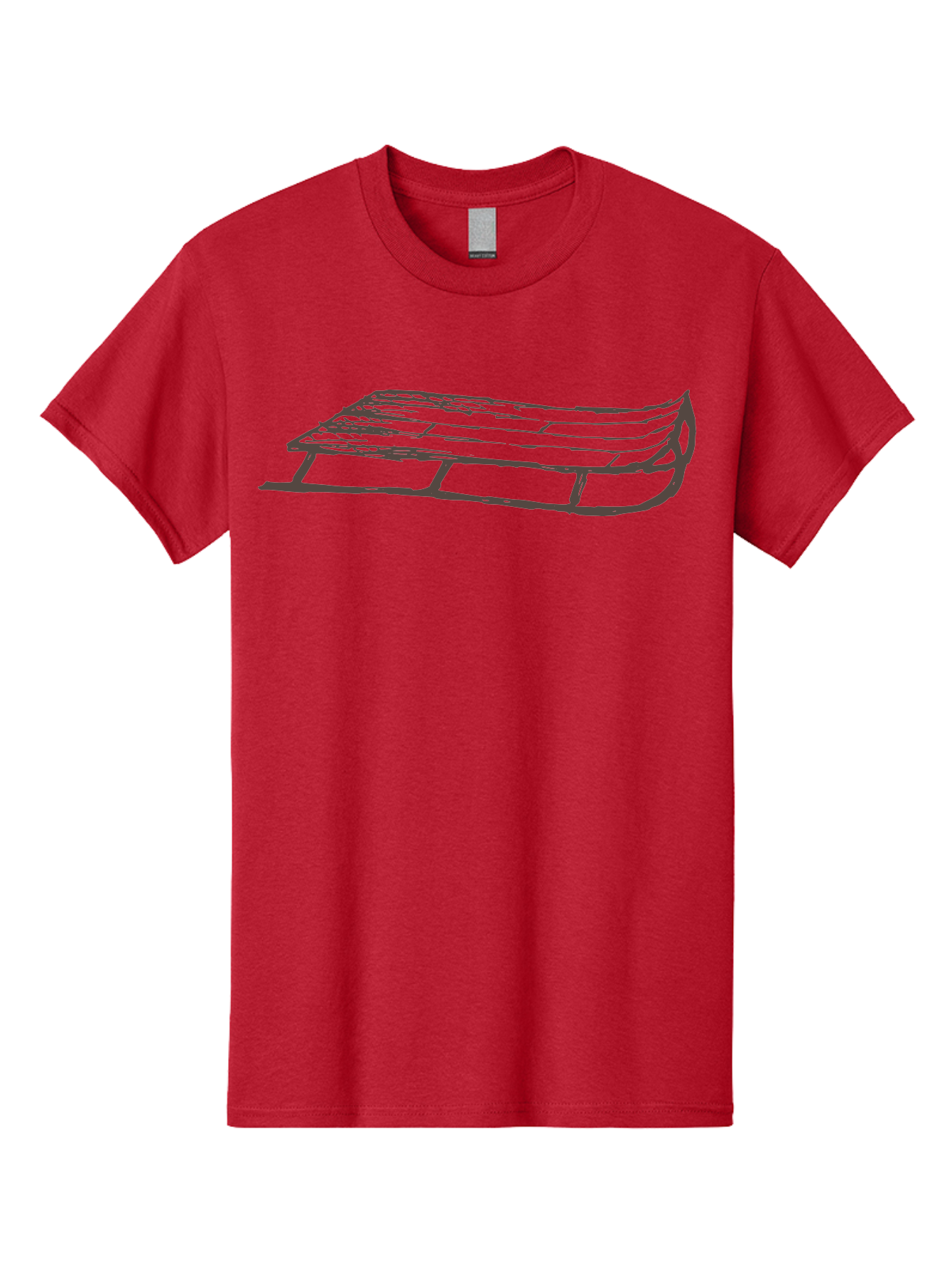 Sleigh Men'S Graphic Tee, 100% Cotton, Comfortable Casual Summer Wear, Machine Washable, Winter Sled, Festive Season, Snow Ride, Joyful Activity, Wooden Frame, Curved Runners, Holiday Fun, Winter Sport, Snowy Landscape, Cold Weather, Aab109 25