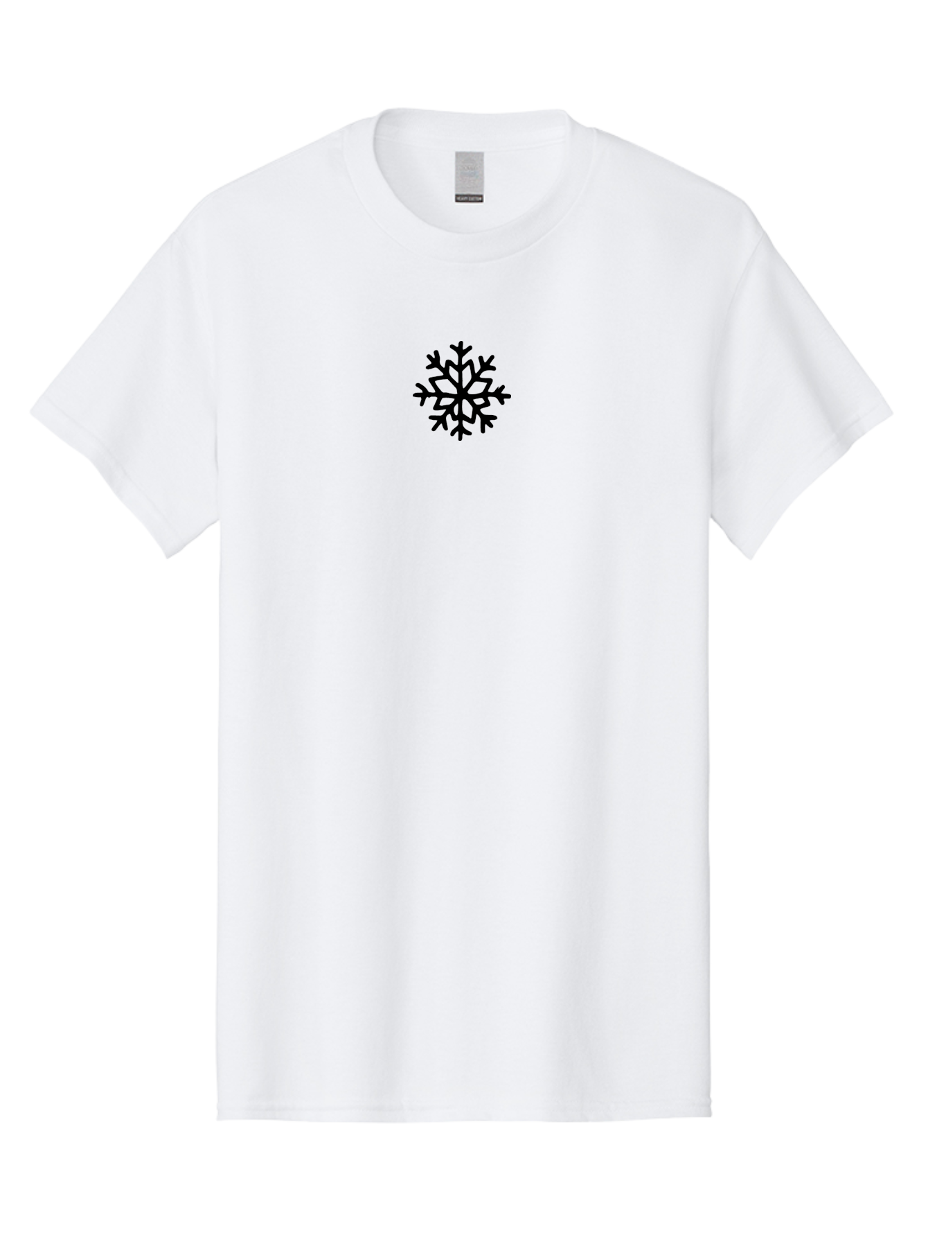 Snowflake-3 Men'S Graphic Tee, 100% Cotton, Comfortable Casual Summer Wear, Machine Washable, Black Snowflake, Symmetrical Shape, Winter Symbol, Frosty Design, Delicate Pattern, Snowfall Icon, Winter Wonderland Aab114 25