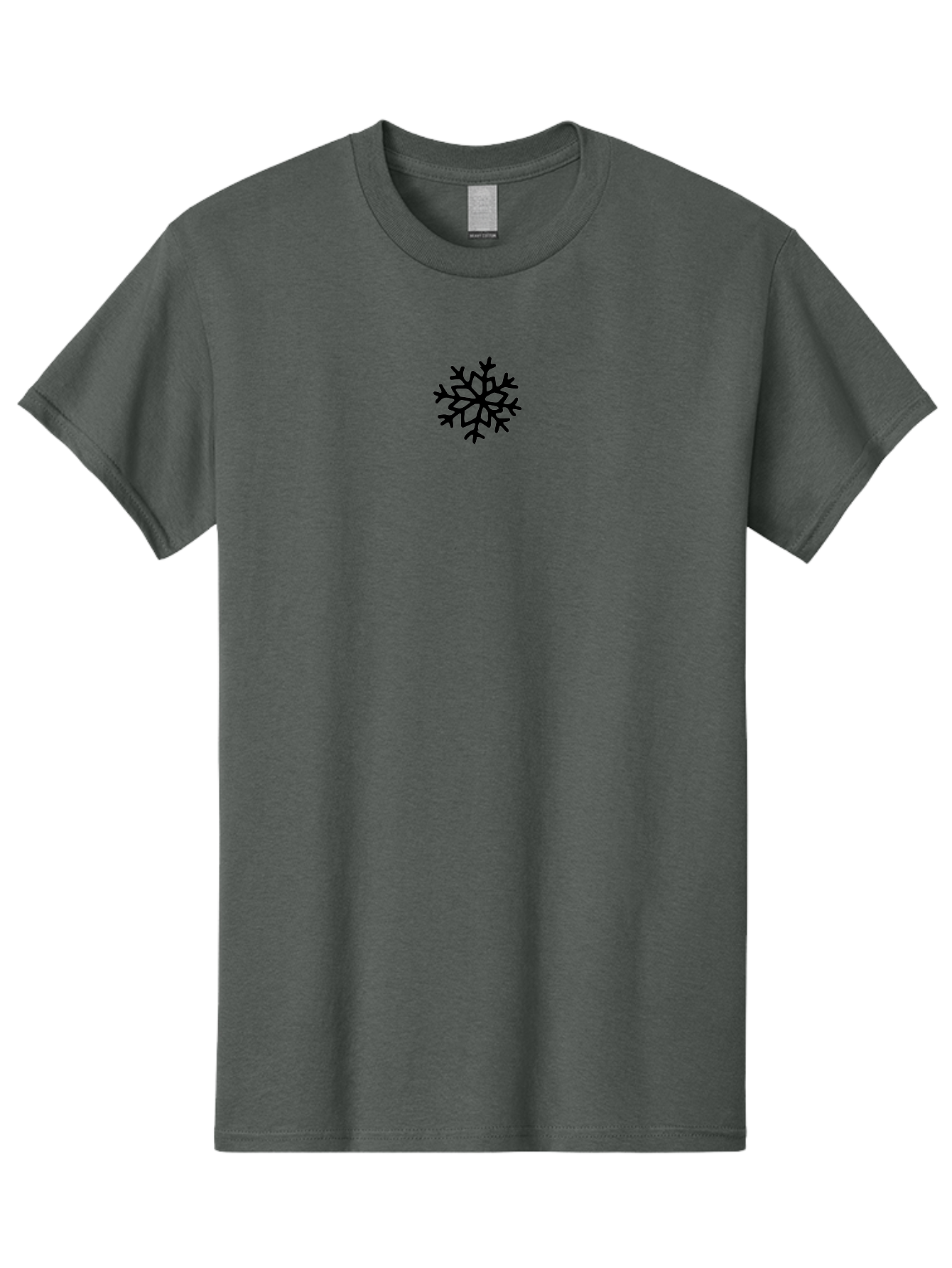 Snowflake Men'S Graphic Tee, 100% Cotton, Comfortable Casual Summer Wear, Machine Washable, Snowflake Graphic, Winter Symbol, Frosty Design, Simple Illustration, Holiday Decor, Christmas Theme, Minimalist Art, Black Silhouette Aab122 5