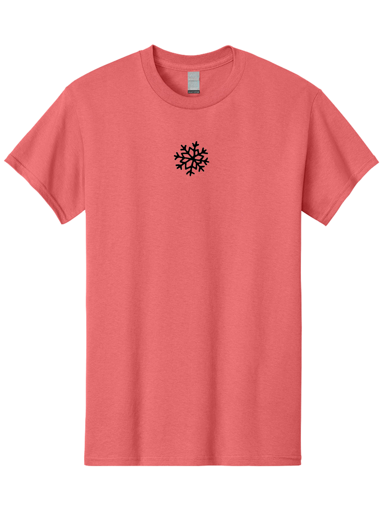 Snowflake Men'S Graphic Tee, 100% Cotton, Comfortable Casual Summer Wear, Machine Washable, Snowflake Graphic, Winter Symbol, Frosty Design, Simple Illustration, Holiday Decor, Christmas Theme, Minimalist Art, Black Silhouette Aab122 3