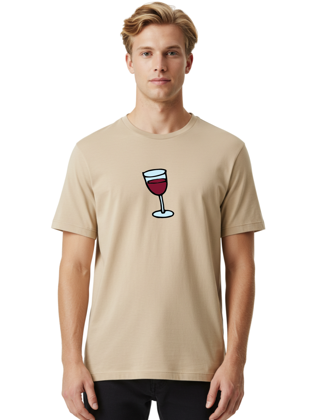 Wine-Glass Men'S Graphic Tee, 100% Cotton, Comfortable Casual Summer Wear, Machine Washable, Red Wine, Wine Glass, Glassware, Fine Wine, Wine Tasting, Elegant Drink, Relaxation, Leisure Activity, Wine Culture Aab168 16