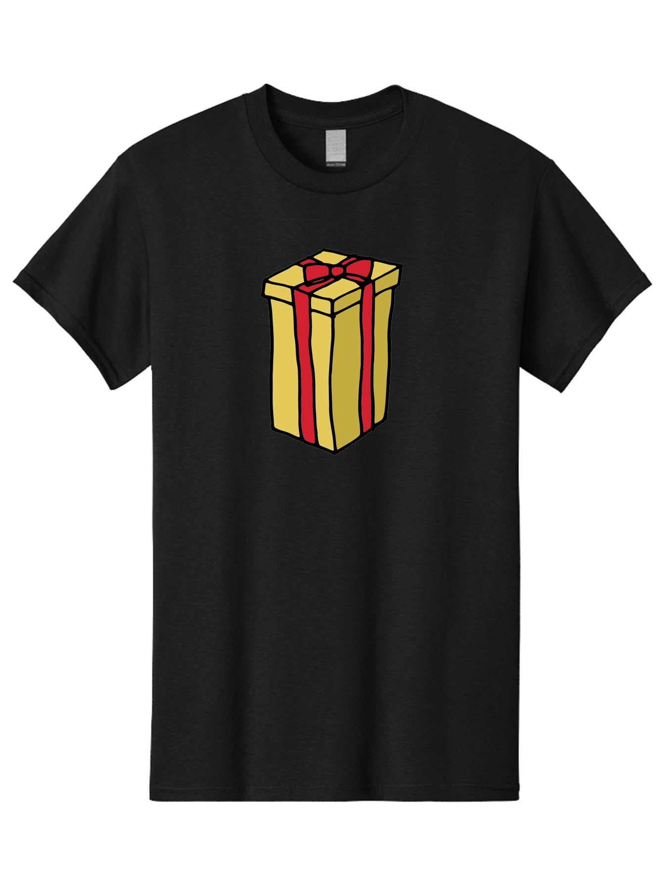 Wrapped-Gift-Box Men'S Graphic Tee, 100% Cotton, Comfortable Casual Summer Wear, Machine Washable, Gift Box, Wrapped Present, Red Ribbon, Gold Wrapping, Present, Gift, Holiday Gift, Birthday Present, Celebration Gift Aab175 19
