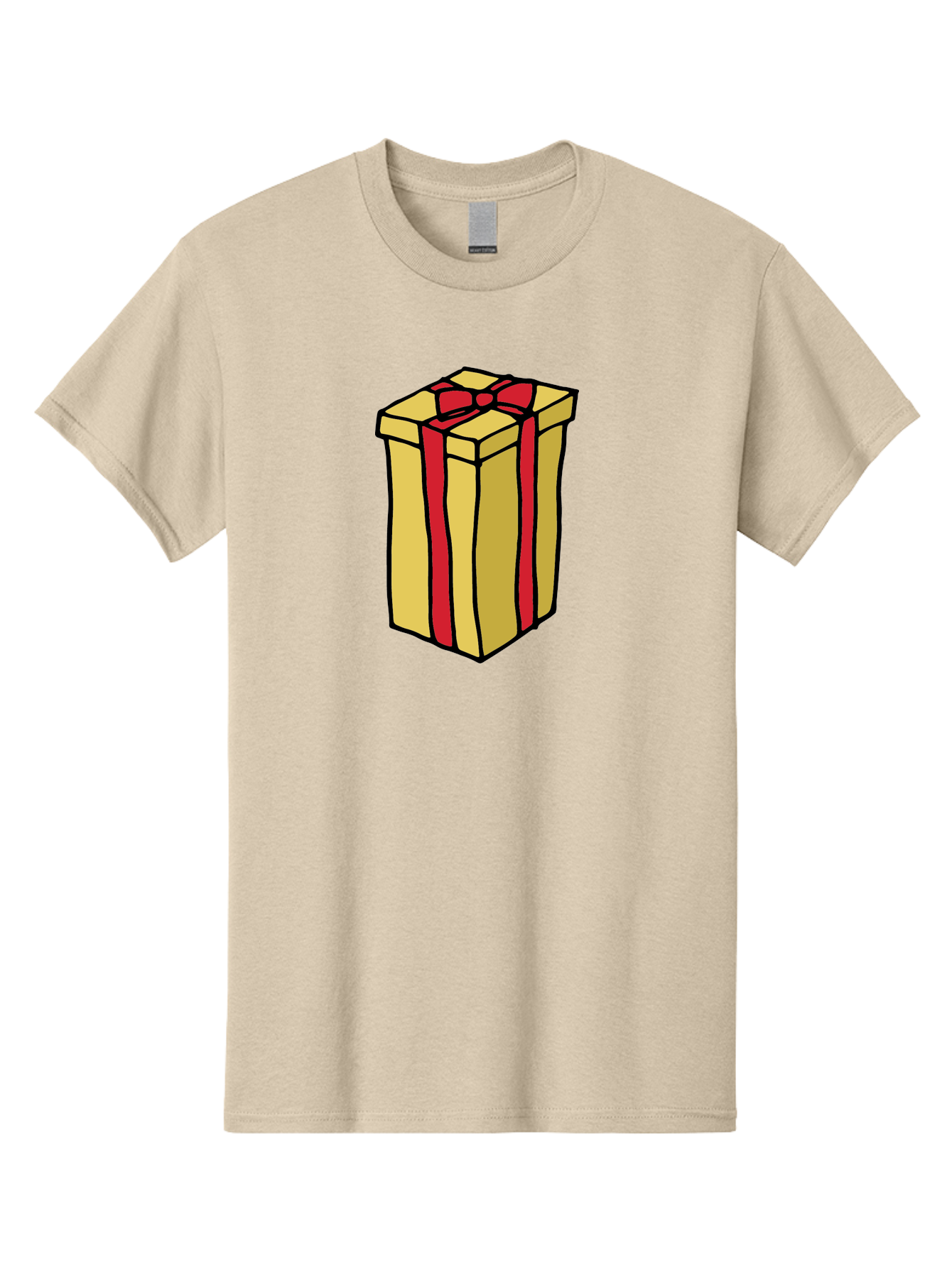 Wrapped-Gift-Box Men'S Graphic Tee, 100% Cotton, Comfortable Casual Summer Wear, Machine Washable, Gift Box, Wrapped Present, Red Ribbon, Gold Wrapping, Present, Gift, Holiday Gift, Birthday Present, Celebration Gift Aab175 21