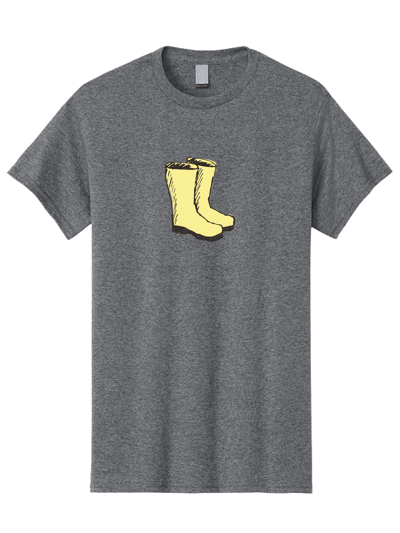 Yellow-Rain-Boots Men'S Graphic Tee, 100% Cotton, Comfortable Casual Summer Wear, Machine Washable, Yellow Rain Boots, Waterproof Footwear, Outdoor Gear, Rubber Boots, Hiking Boots, Fashion Boots, Rugged Style, Casual Wear, Outdoor Activities Aab183 15