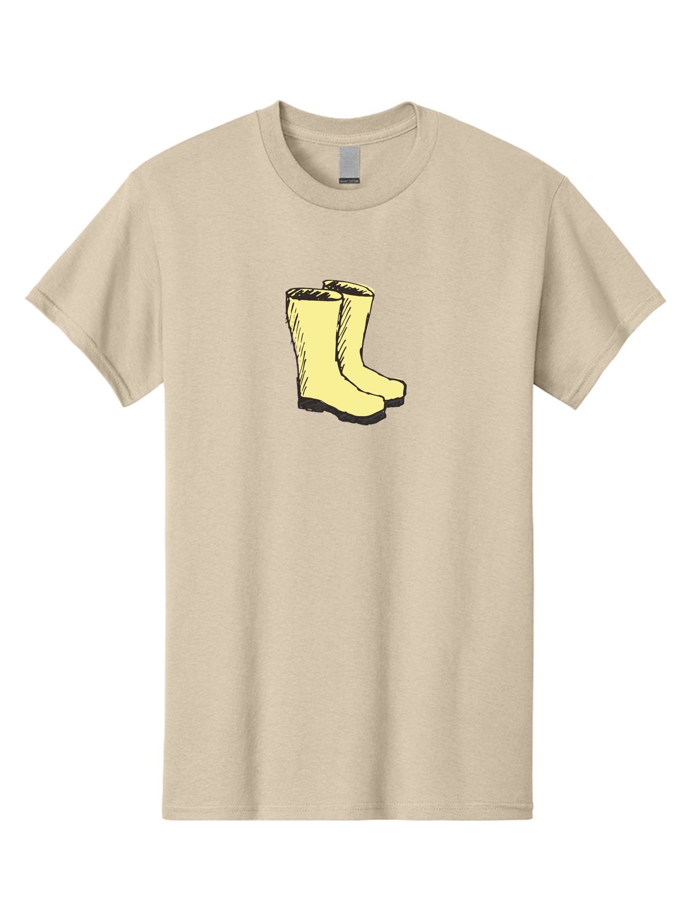 Yellow-Rain-Boots Men'S Graphic Tee, 100% Cotton, Comfortable Casual Summer Wear, Machine Washable, Yellow Rain Boots, Waterproof Footwear, Outdoor Gear, Rubber Boots, Hiking Boots, Fashion Boots, Rugged Style, Casual Wear, Outdoor Activities Aab183 11
