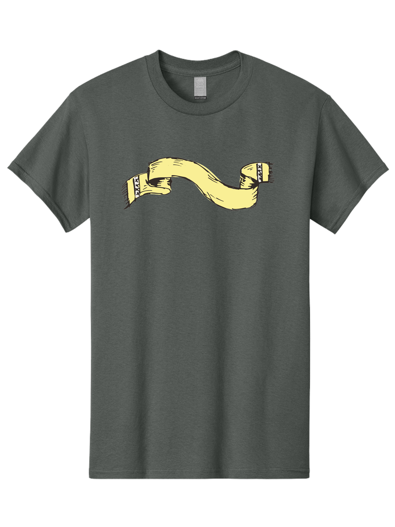 Yellow-Ribbon Men'S Graphic Tee, 100% Cotton, Comfortable Casual Summer Wear, Machine Washable, Parallax Banner, Ribbon Decoration, Vintage Design, Hand-Drawn Illustration, Scroll Element, Banner Template, Retro Style, Decorative Ribbon Aab184 5