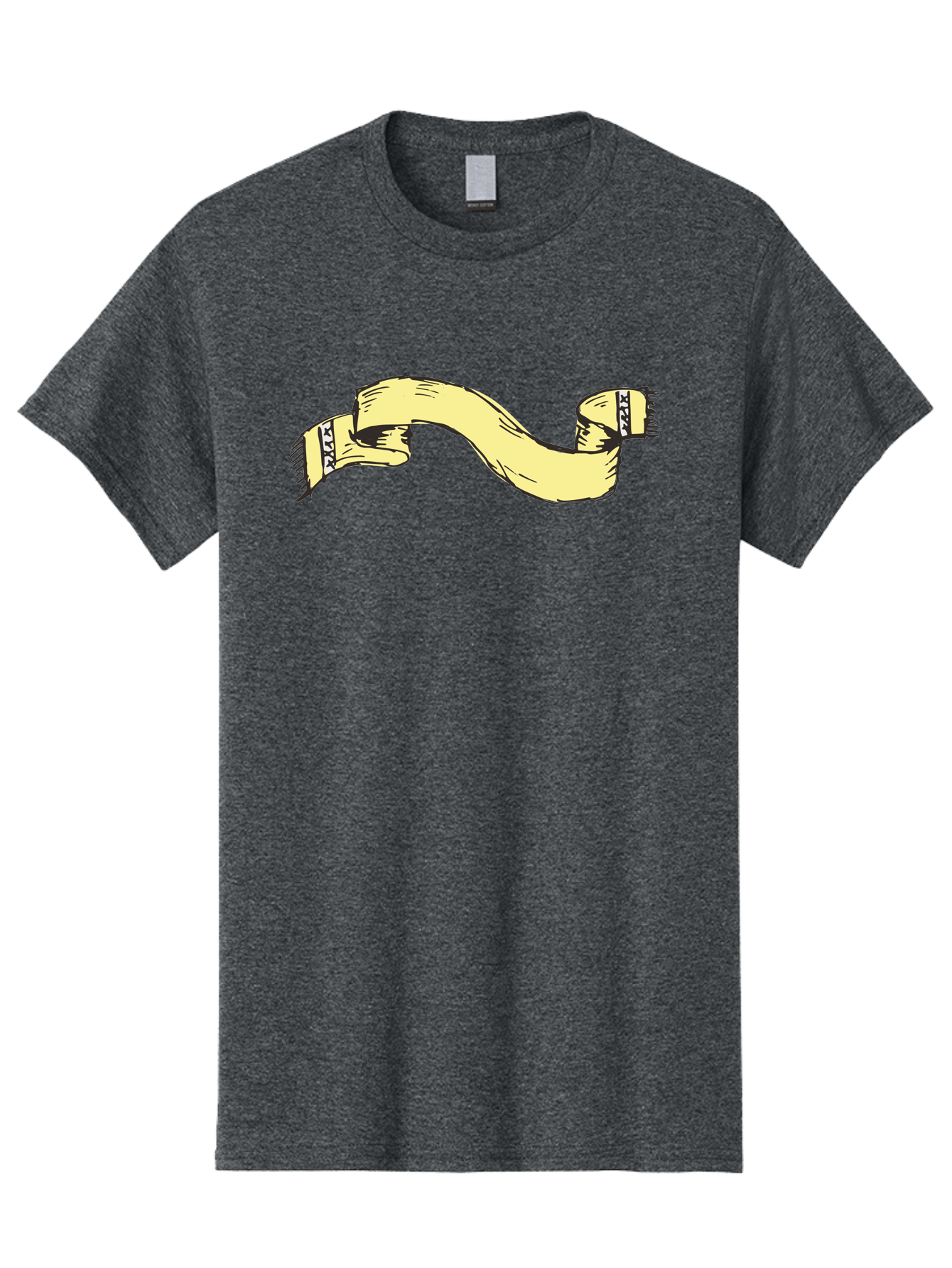 Yellow-Ribbon Men'S Graphic Tee, 100% Cotton, Comfortable Casual Summer Wear, Machine Washable, Parallax Banner, Ribbon Decoration, Vintage Design, Hand-Drawn Illustration, Scroll Element, Banner Template, Retro Style, Decorative Ribbon Aab184 19