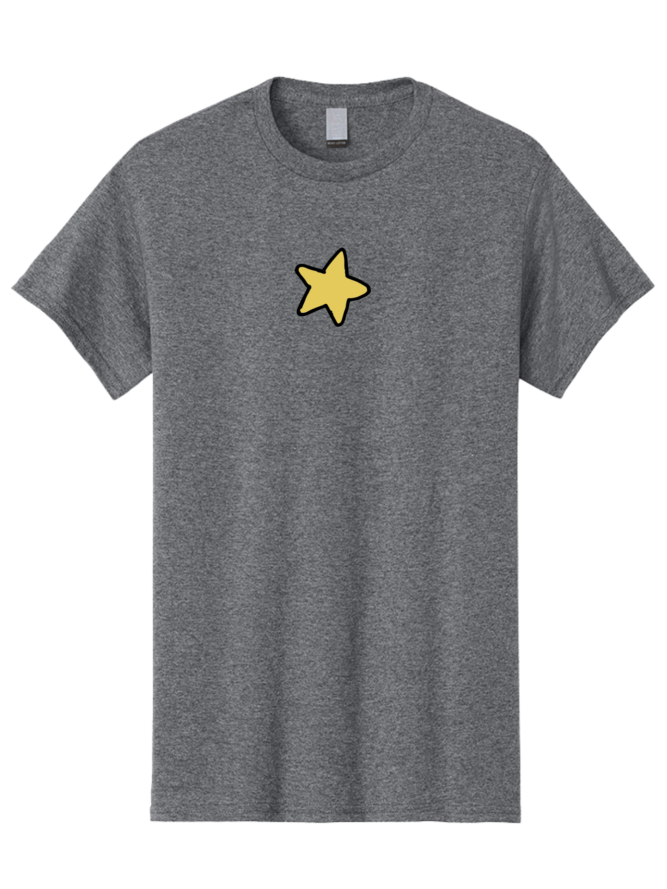Yellow-Star-1 Men'S Graphic Tee, 100% Cotton, Comfortable Casual Summer Wear, Machine Washable, Yellow Star, Five-Pointed Star, Cartoon Star, Simple Design, Minimalist Artwork, Symbolic Icon, Celestial Body, Hand-Drawn Illustration Aab185 1