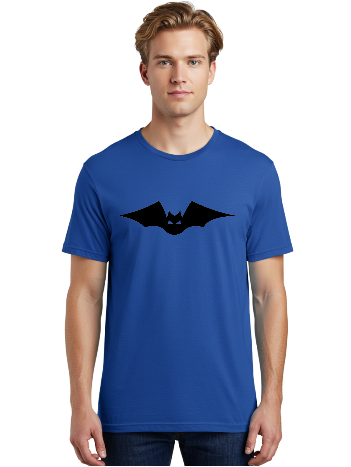 Bat-Icon Men'S Graphic Tee, 100% Cotton, Comfortable Casual Summer Wear, Machine Washable, Black Bat Silhouette, Flying Bat, Bat Wings, Spooky Atmosphere, Halloween Symbol, Gothic Icon, Mysterious Creature Aab191 22