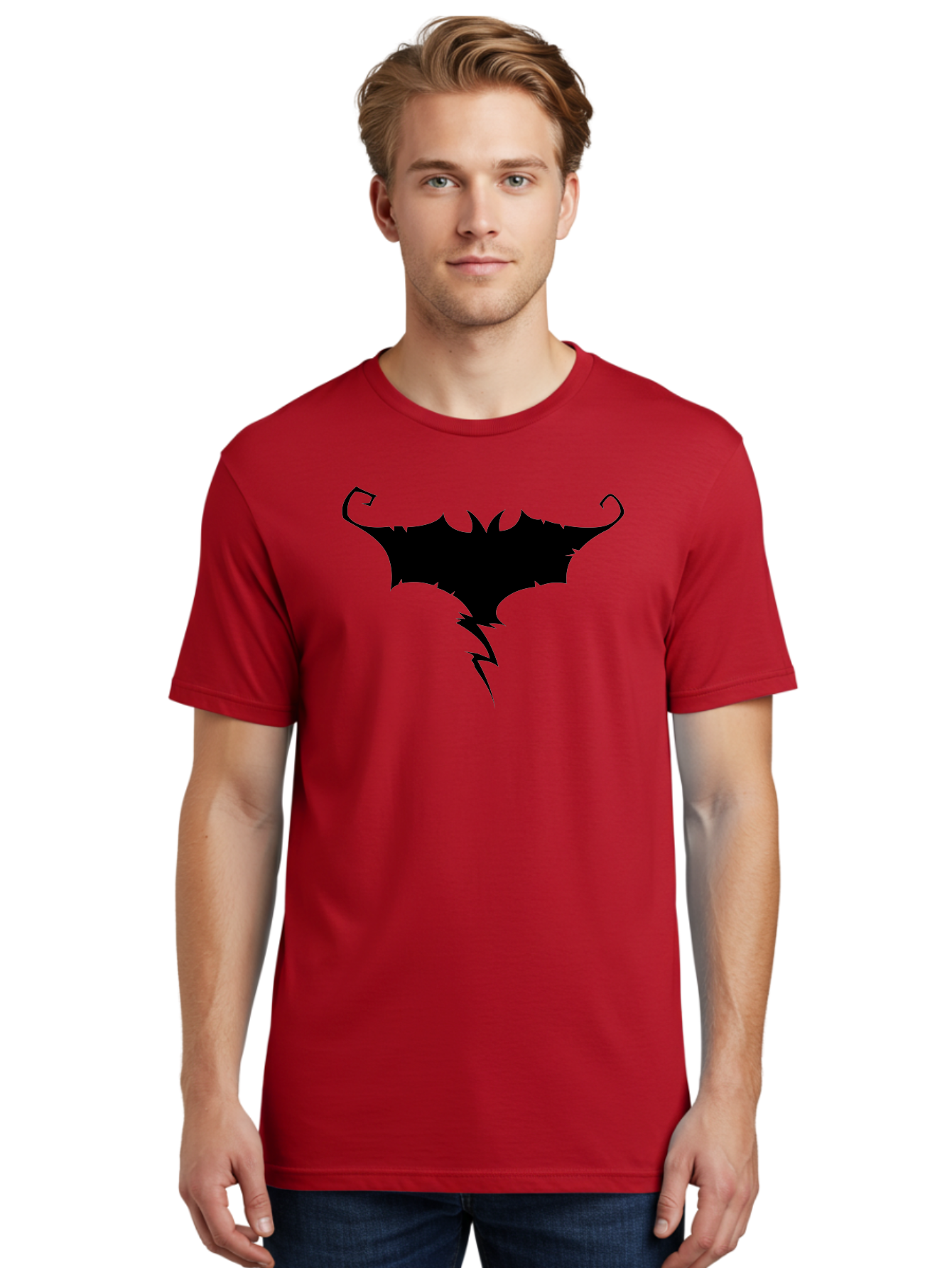 Batman-Logo Men'S Graphic Tee, 100% Cotton, Comfortable Casual Summer Wear, Machine Washable, Batman Logo, Superhero Emblem, Gothic Symbol, Dark Knight, Comic Book Character, Batman Insignia, Iconic Symbol Aab193 8