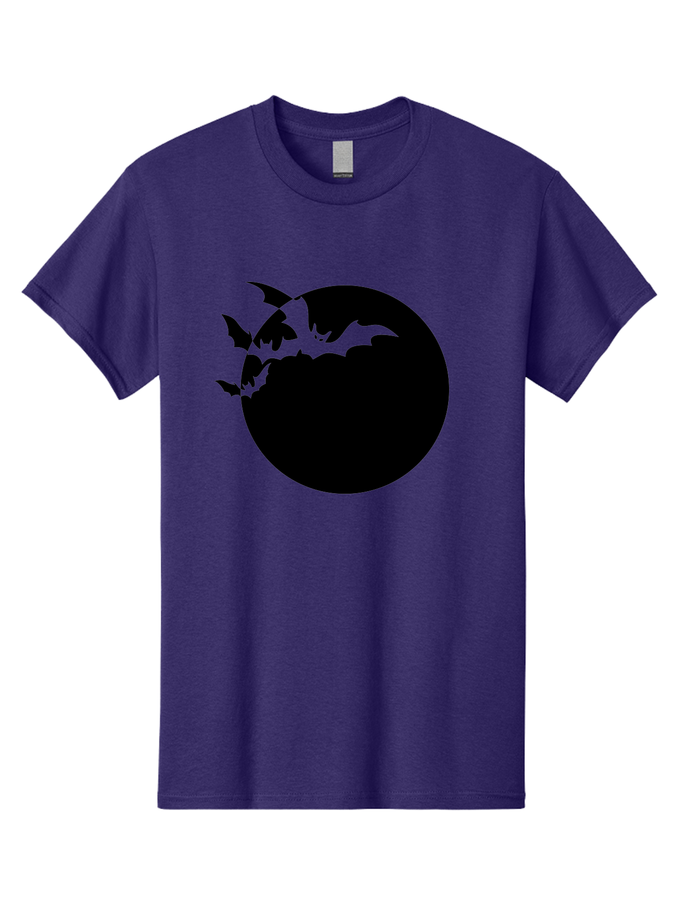 Bats-Flying-Around-Moon Men'S Graphic Tee, 100% Cotton, Comfortable Casual Summer Wear, Machine Washable, Black Bats, Flying Creatures, Dark Silhouettes, Spooky Atmosphere, Halloween Theme, Mystical Night, Winged Animals, Eerie Ambiance Aab195 29