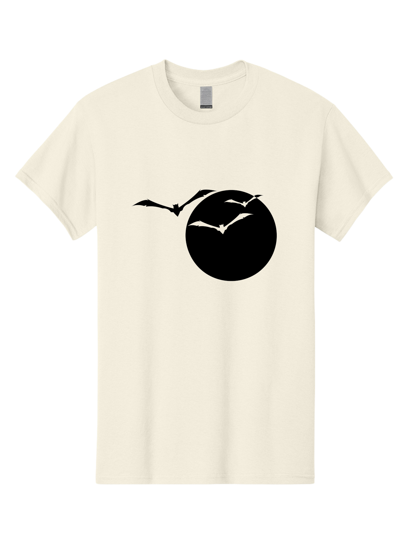 Bats-Flying Men'S Graphic Tee, 100% Cotton, Comfortable Casual Summer Wear, Machine Washable, Bats Flying Around The Moon, Spooky Atmosphere, Halloween Theme, Nighttime Scene, Mysterious Ambiance, Bats In Flight, Lunar Background, Aab197 29