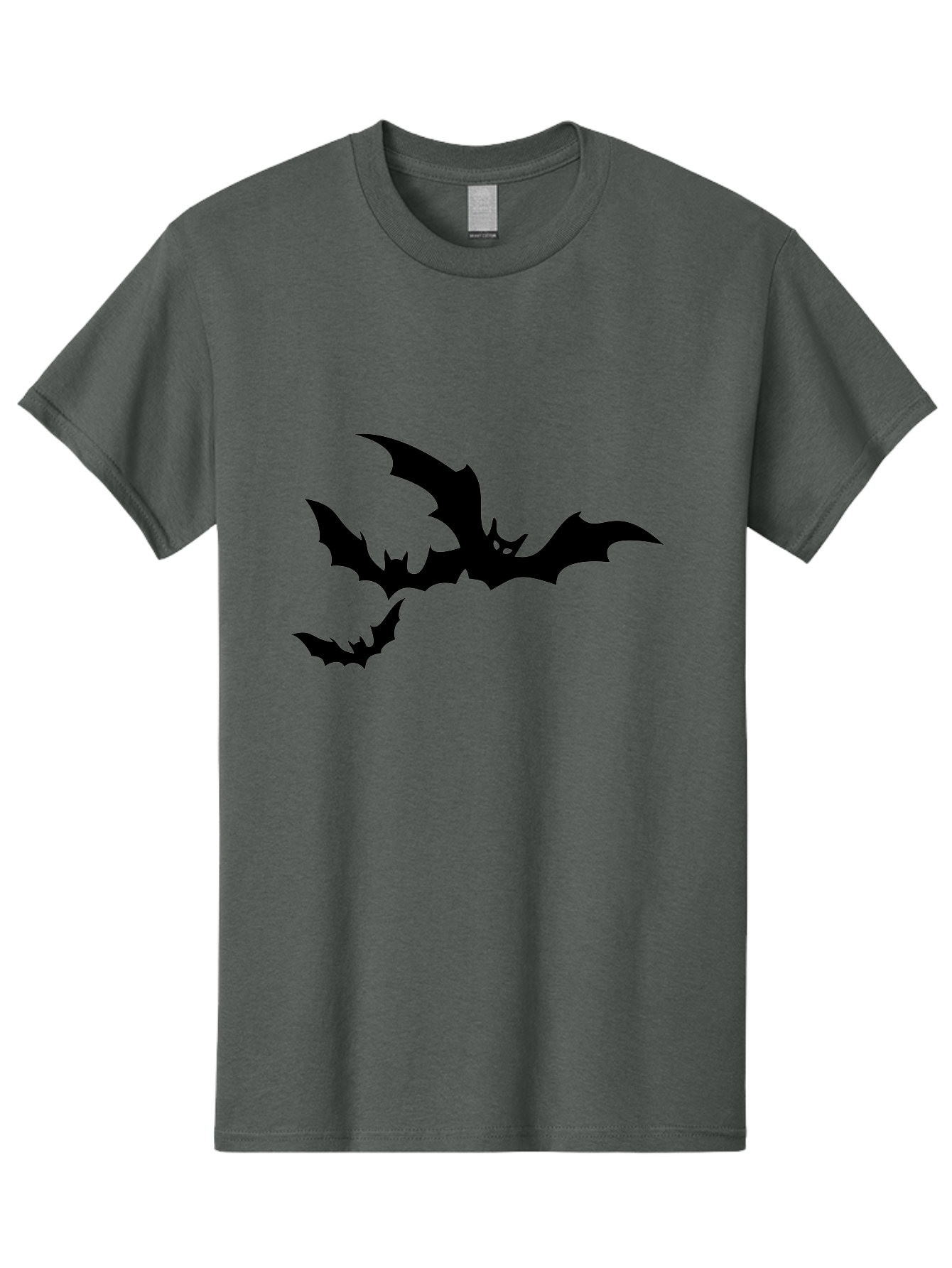 Bats Men'S Graphic Tee, 100% Cotton, Comfortable Casual Summer Wear, Machine Washable, Flying Bats, Silhouette Art, Bat Wings, Halloween Decorations, Spooky Atmosphere, Dark Creatures, Nocturnal Animals, Flying Mammals Aab198 19
