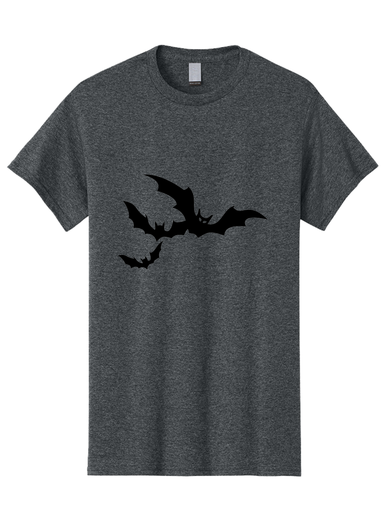 Bats Men'S Graphic Tee, 100% Cotton, Comfortable Casual Summer Wear, Machine Washable, Flying Bats, Silhouette Art, Bat Wings, Halloween Decorations, Spooky Atmosphere, Dark Creatures, Nocturnal Animals, Flying Mammals Aab198 11